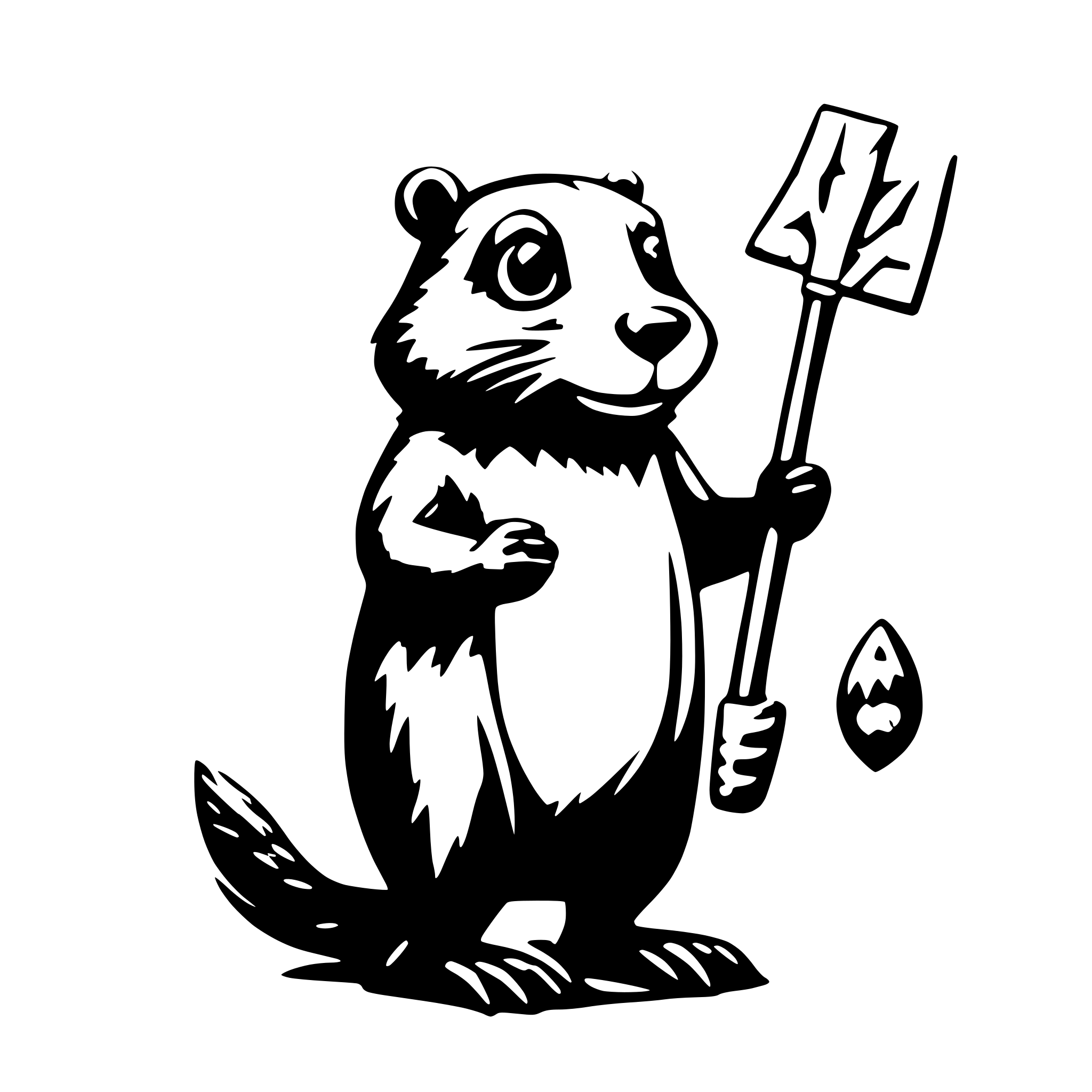 AI-generated SVG of 'beaver celebrating halloween'