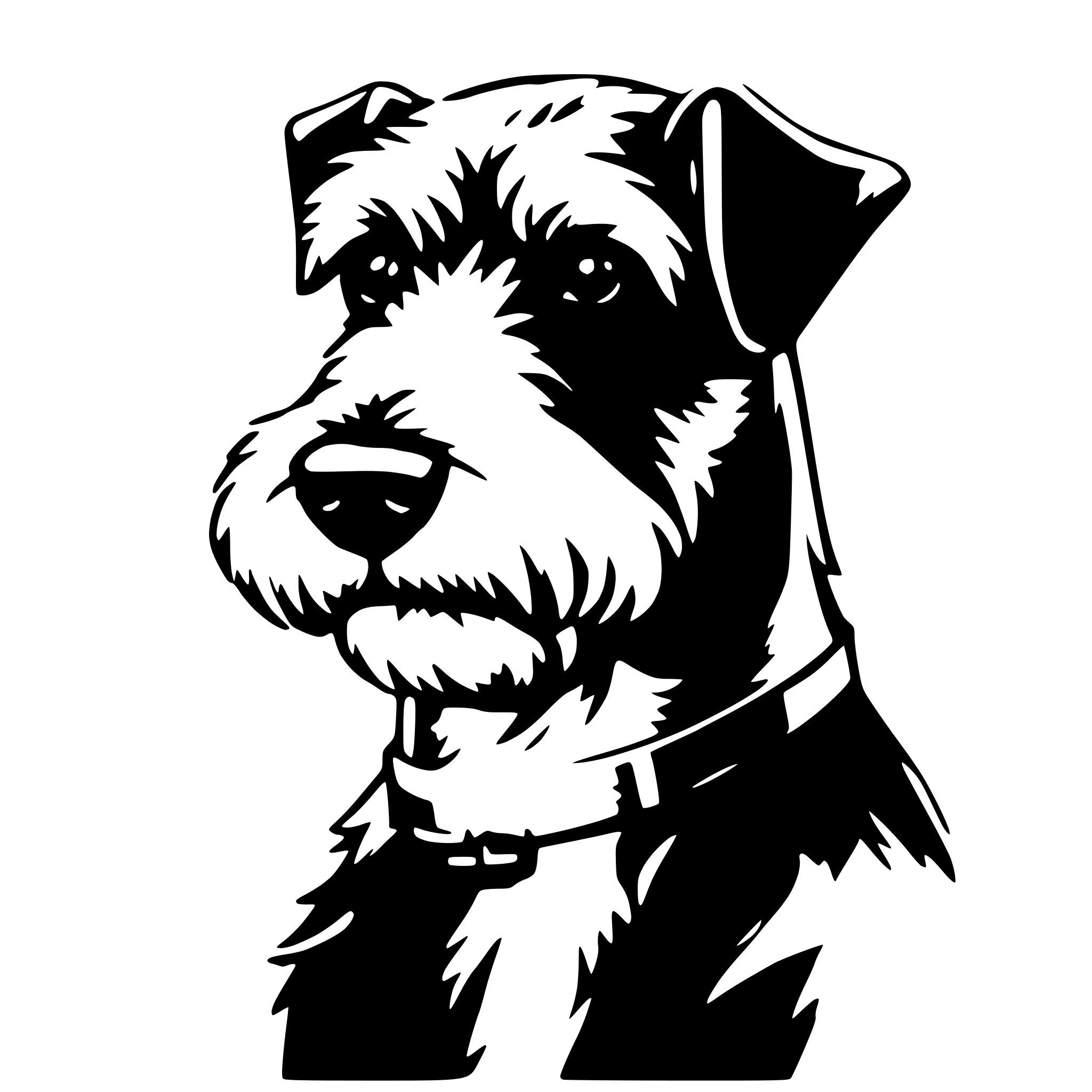 AI-generated SVG of 'cute schnauzer heade'