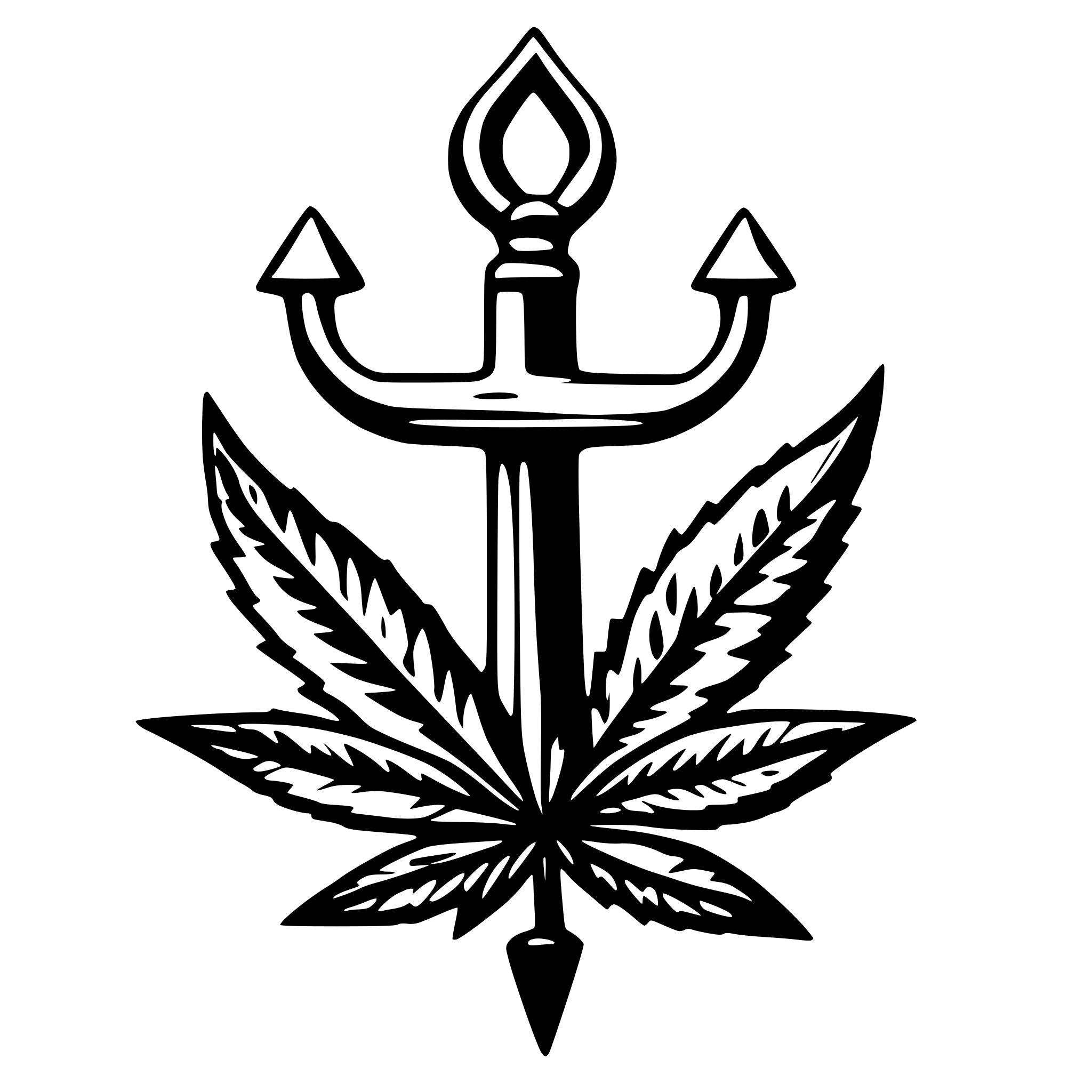 AI-generated SVG of a Cannabis Anchor medical