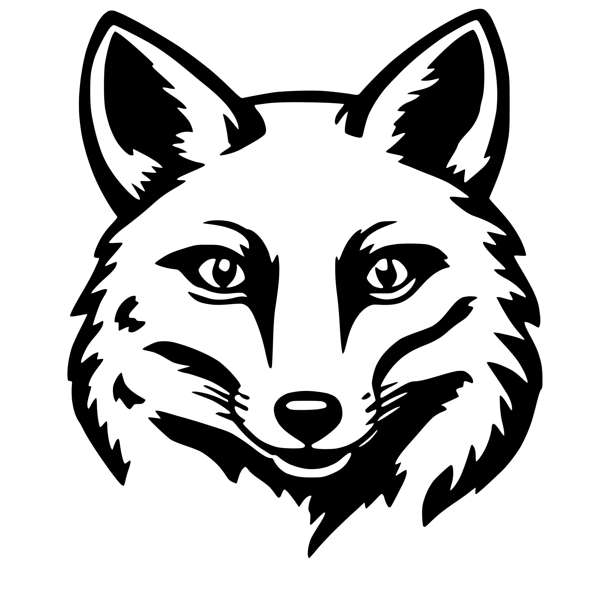 AI-generated SVG of a fox head
