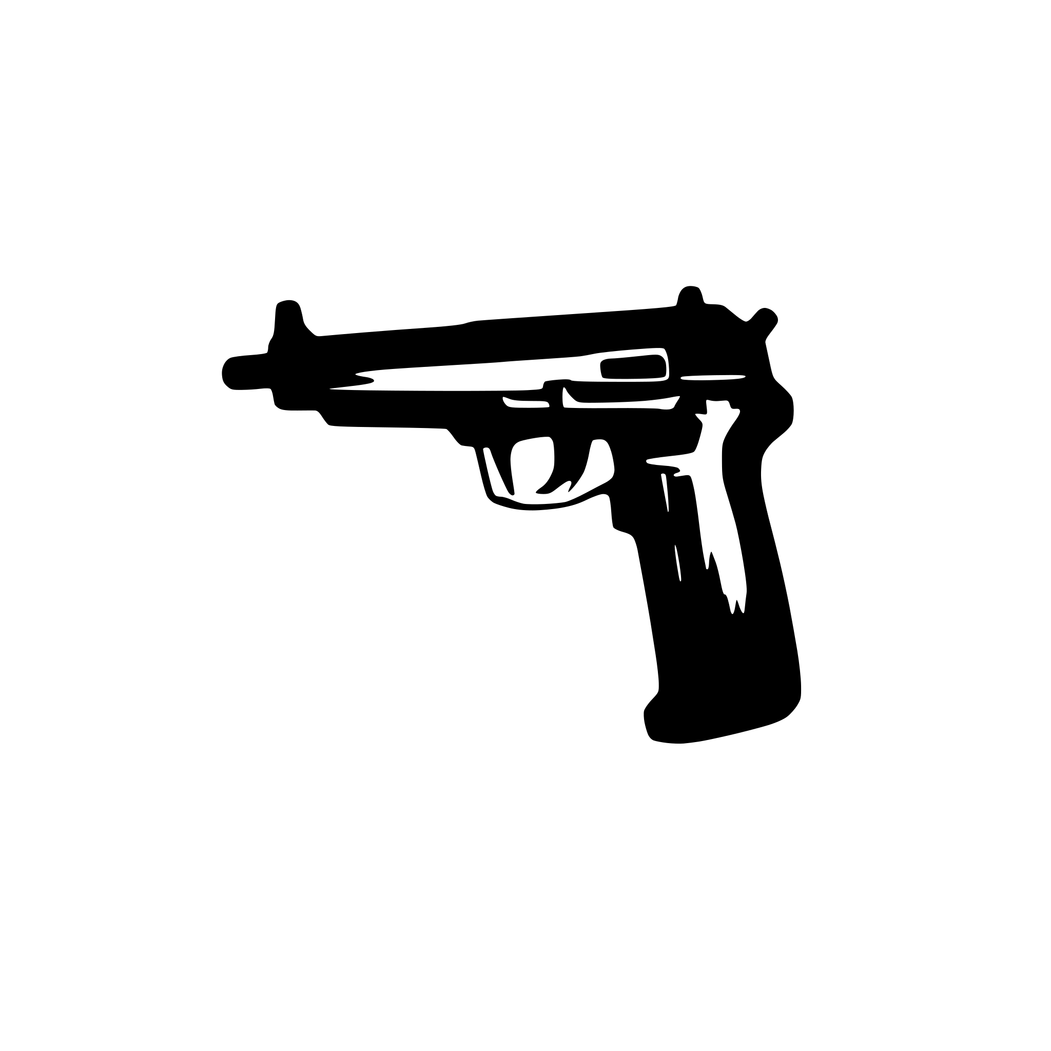 AI-generated SVG of a Mini Uzi, seiten ansicht