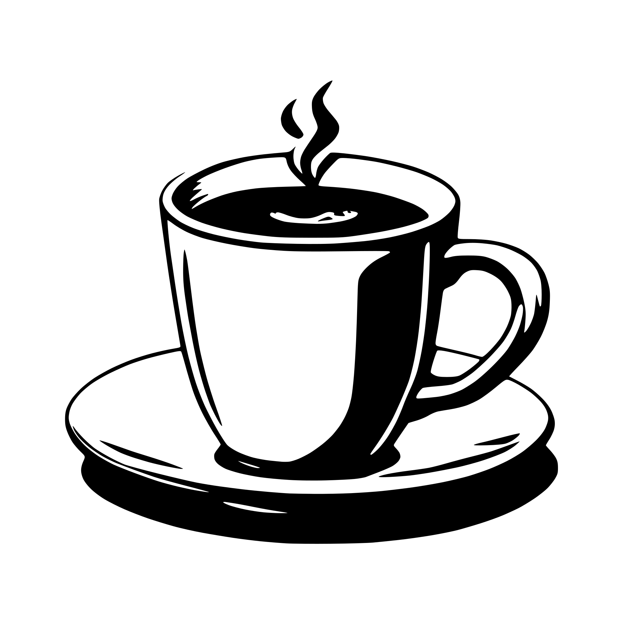 AI-generated SVG of 'outline cup of coffee'