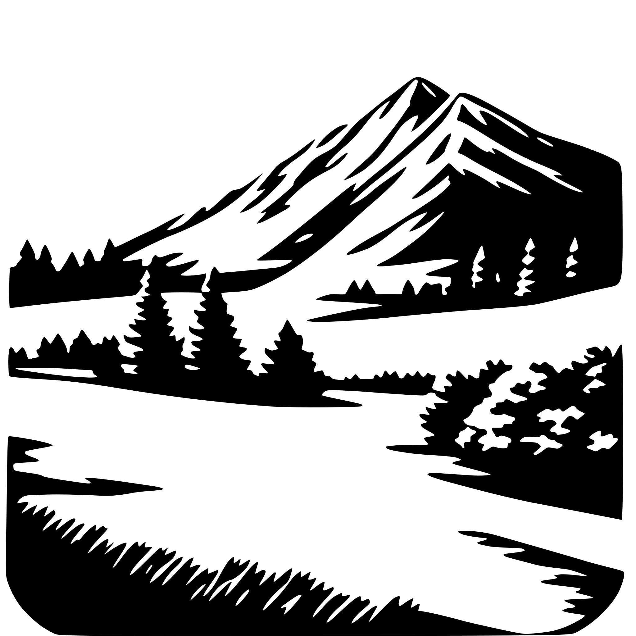 AI-generated SVG of a mountain scenery