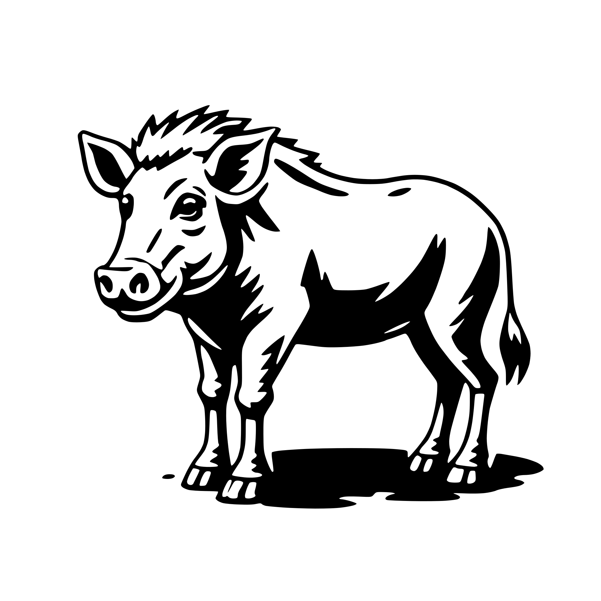 AI-generated SVG of 'warthog'