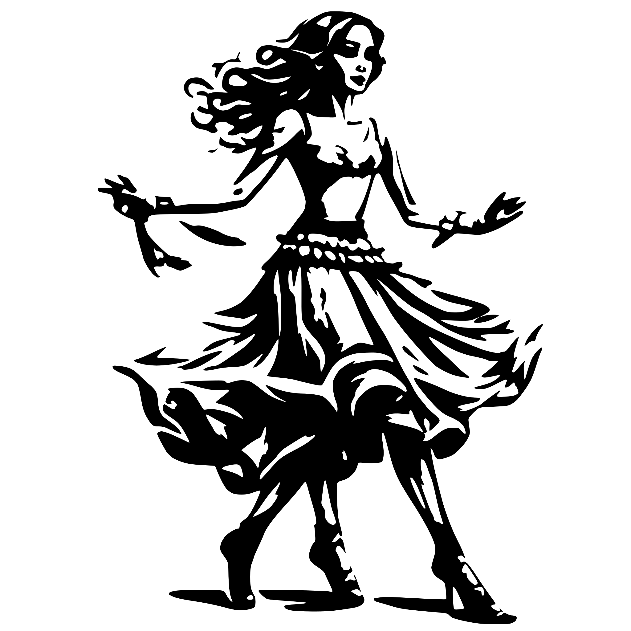 AI-generated SVG of a dancer
