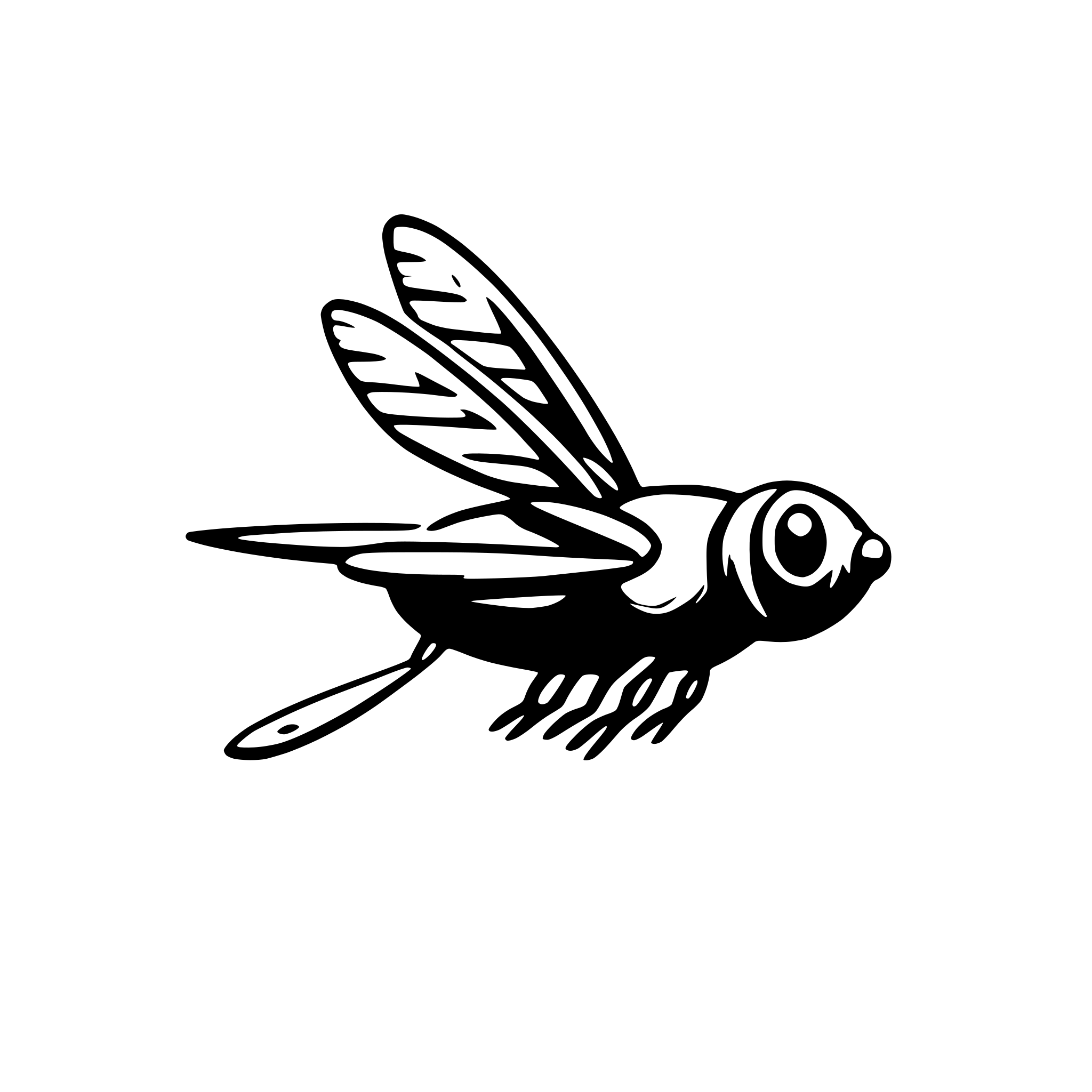 AI-generated SVG of a fly