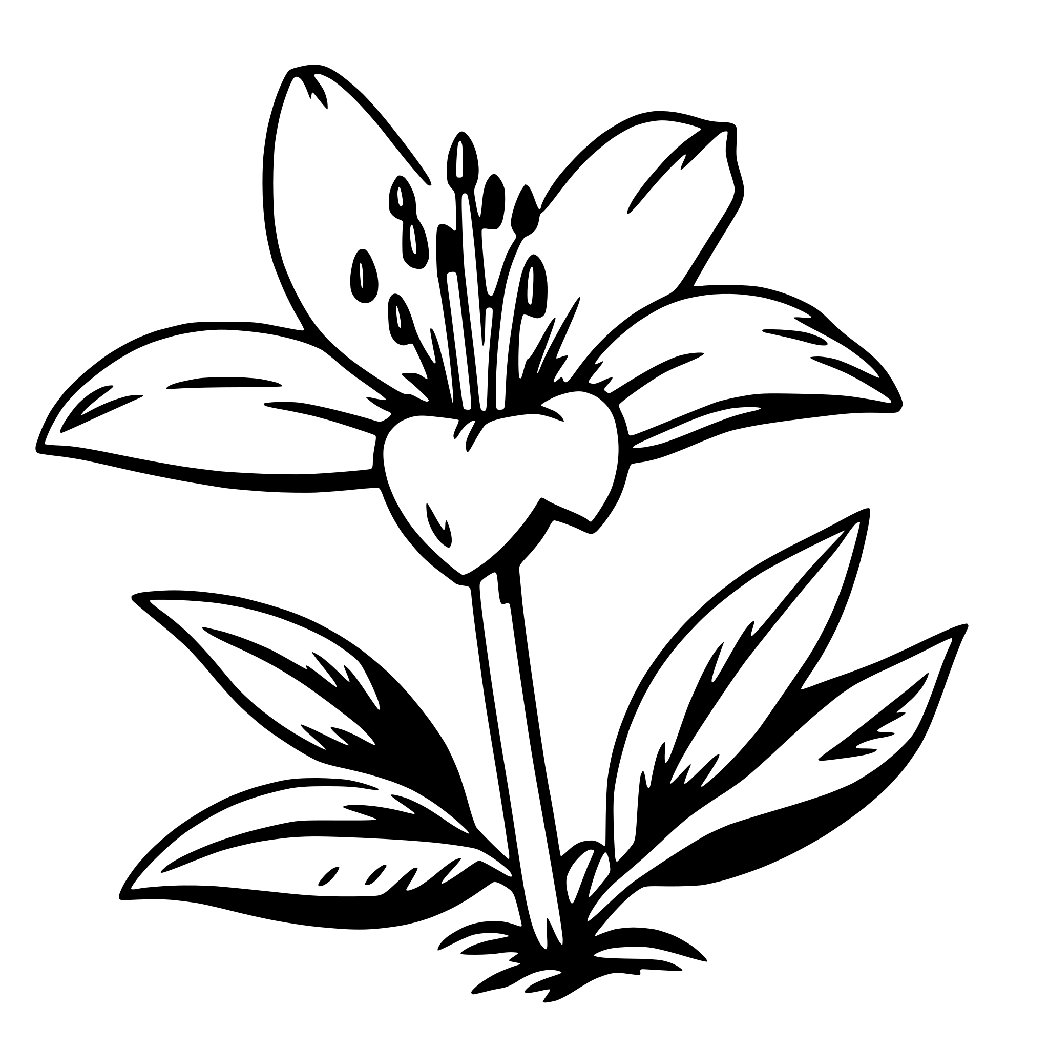 AI-generated SVG of a lily