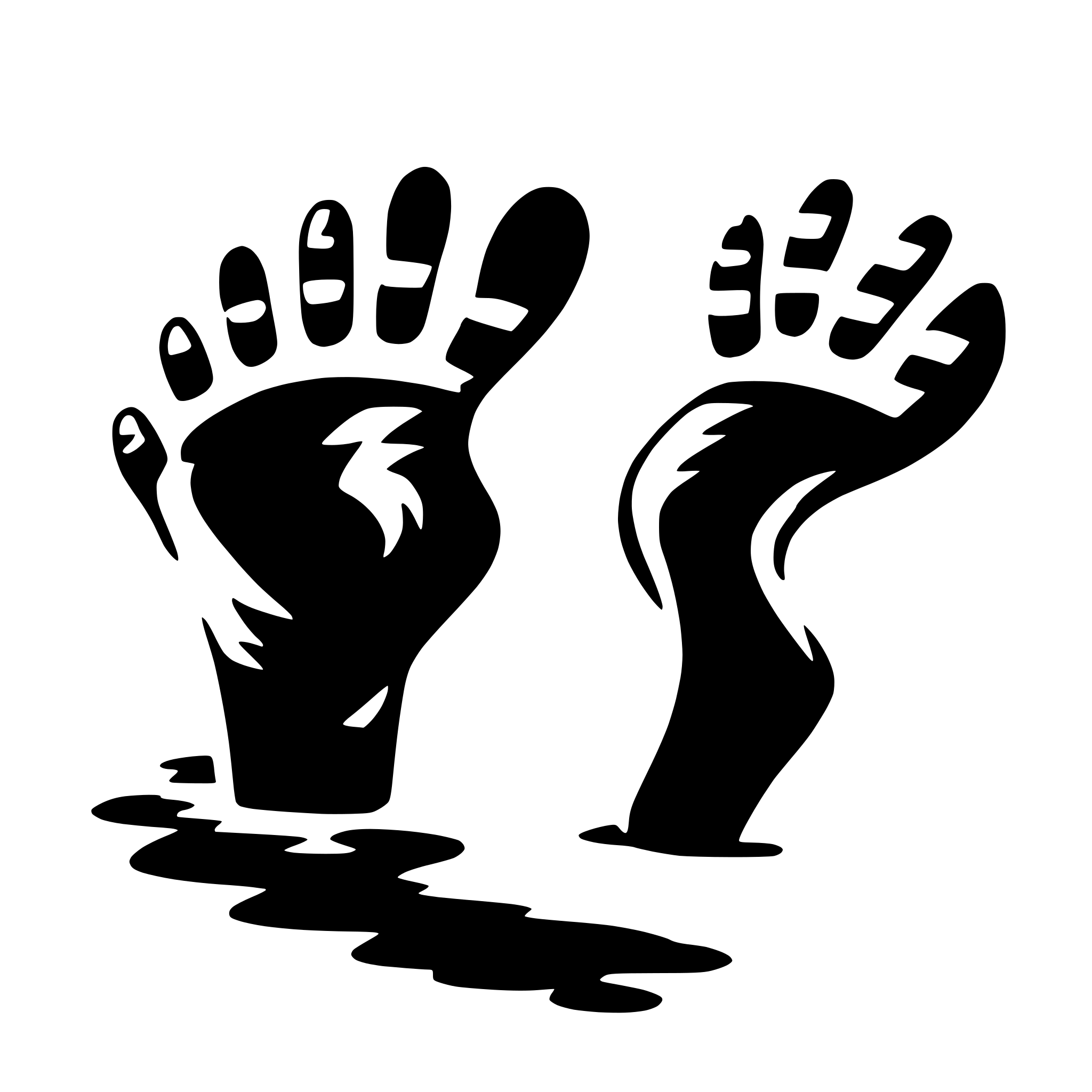 AI-generated SVG of a lovers' footprints