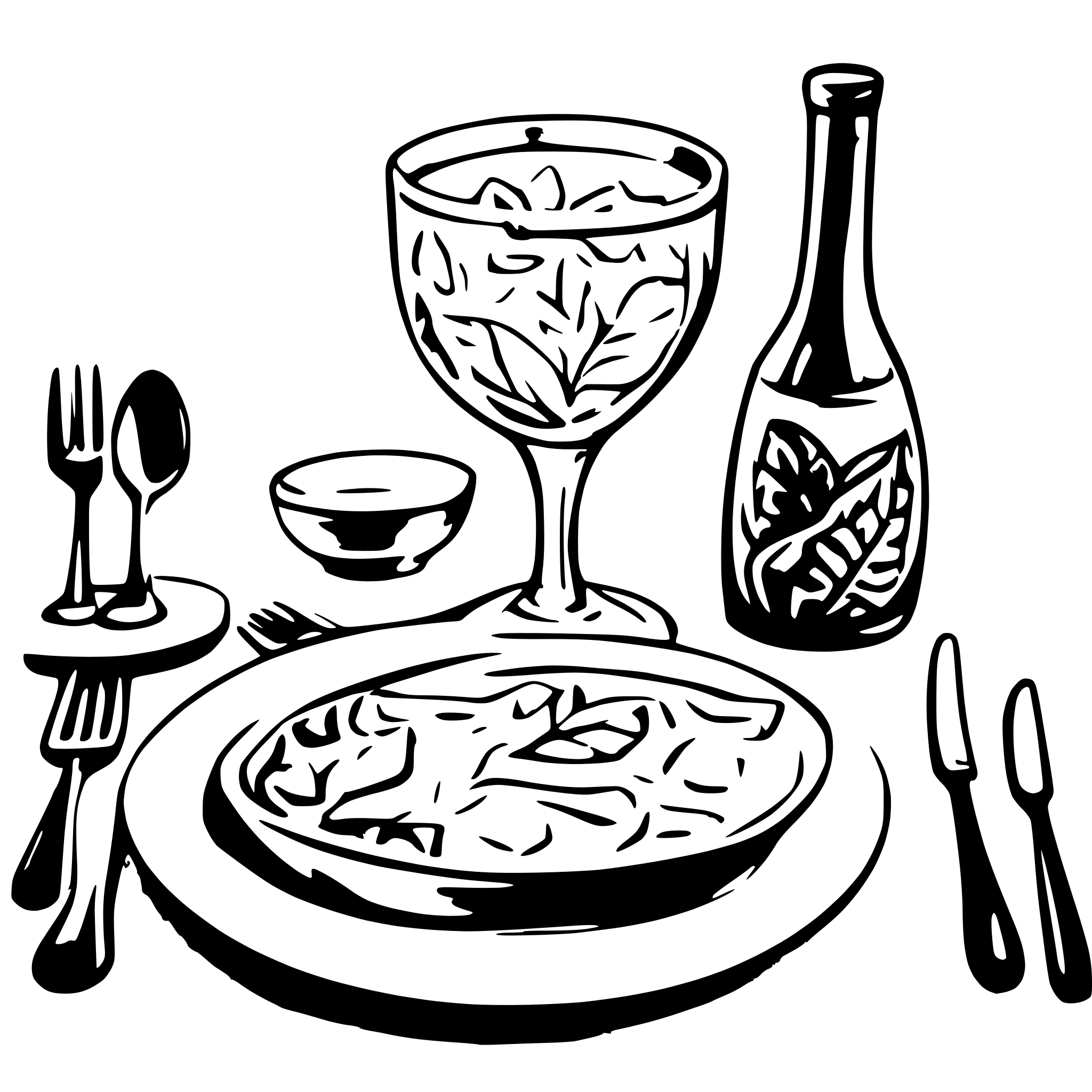 AI-generated SVG of 'last dinner of Leonardo'