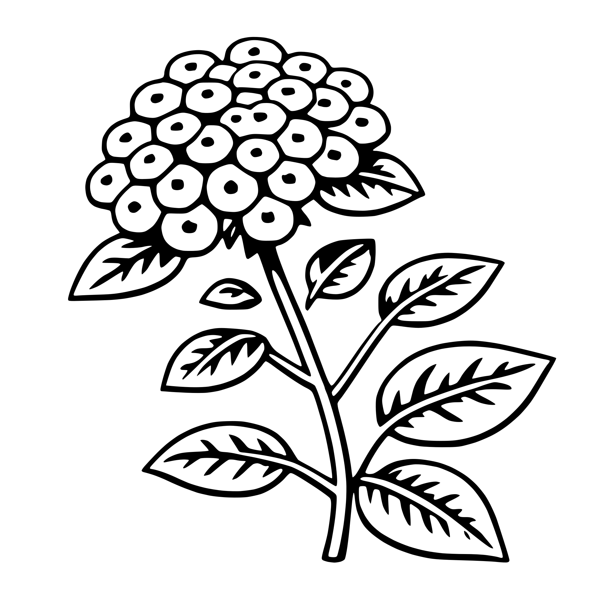 AI-generated SVG of a lantana