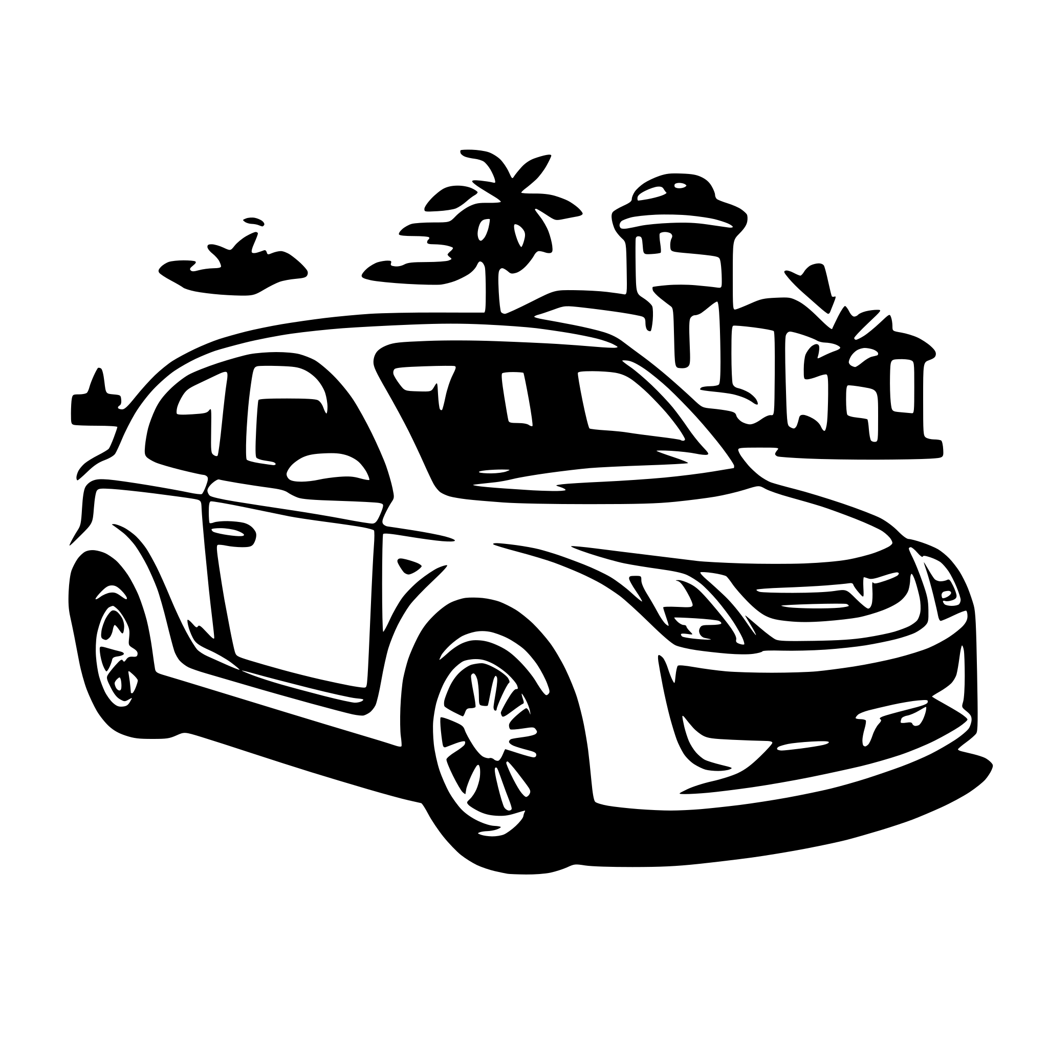 AI-generated SVG of 'stylized electric vehicle sedan'