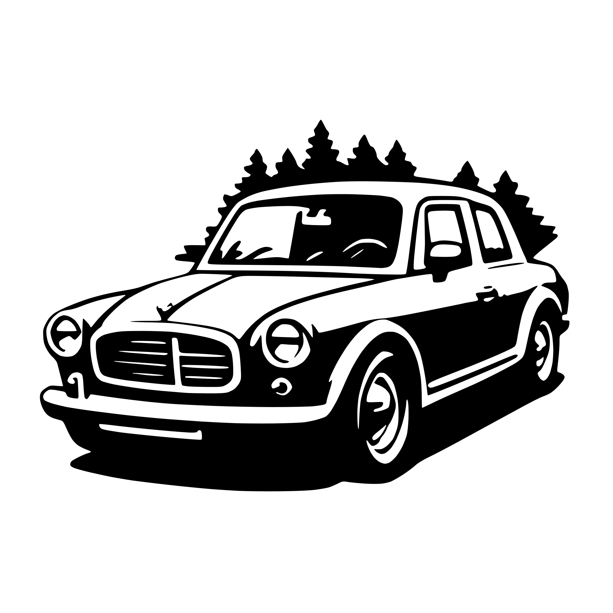 AI-generated SVG of a car
