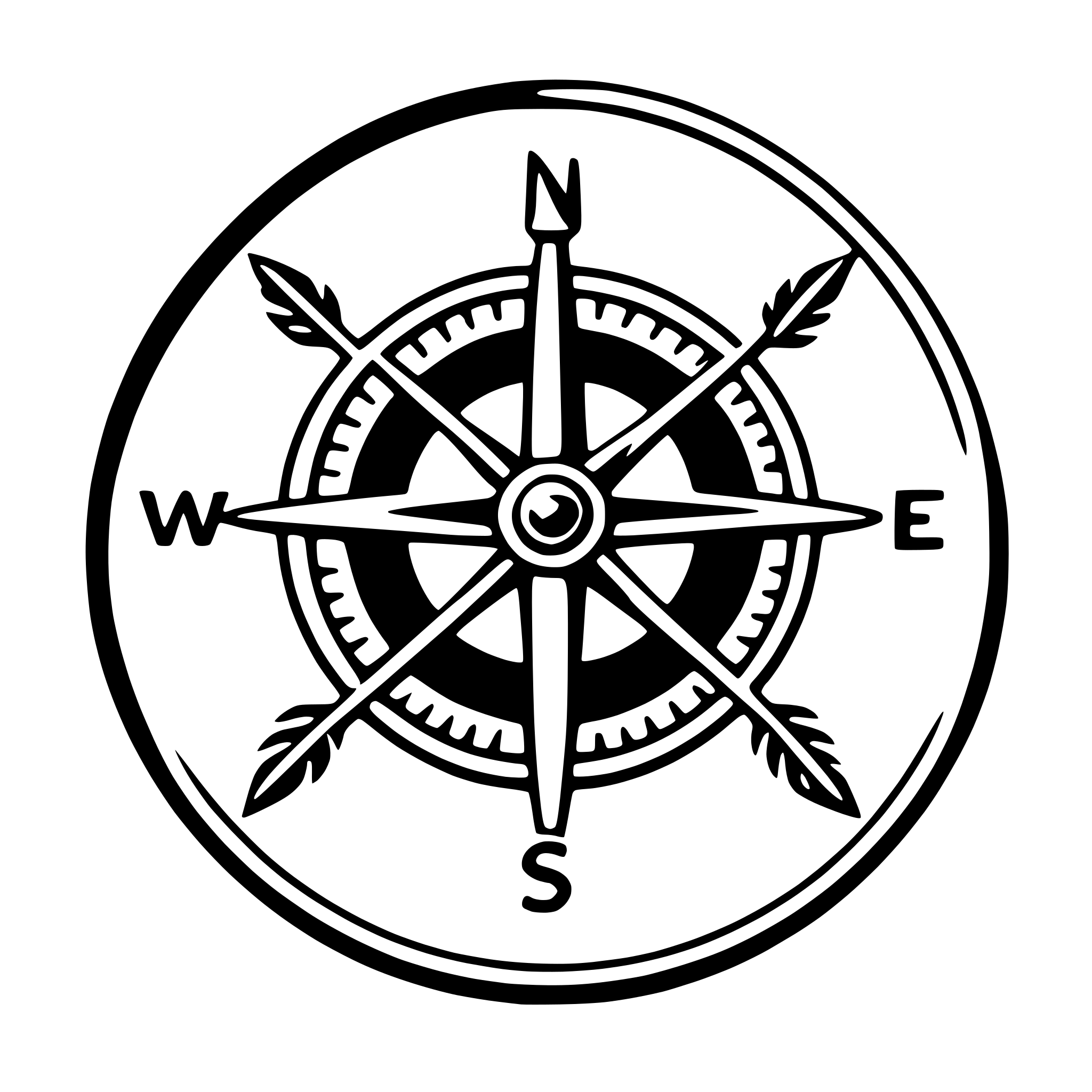 AI-generated SVG of 'nature compass'