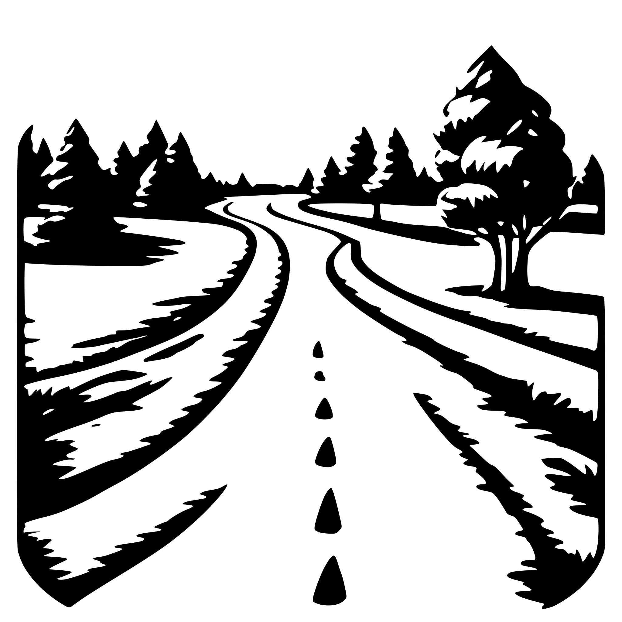 AI-generated SVG of 'Two Roads'