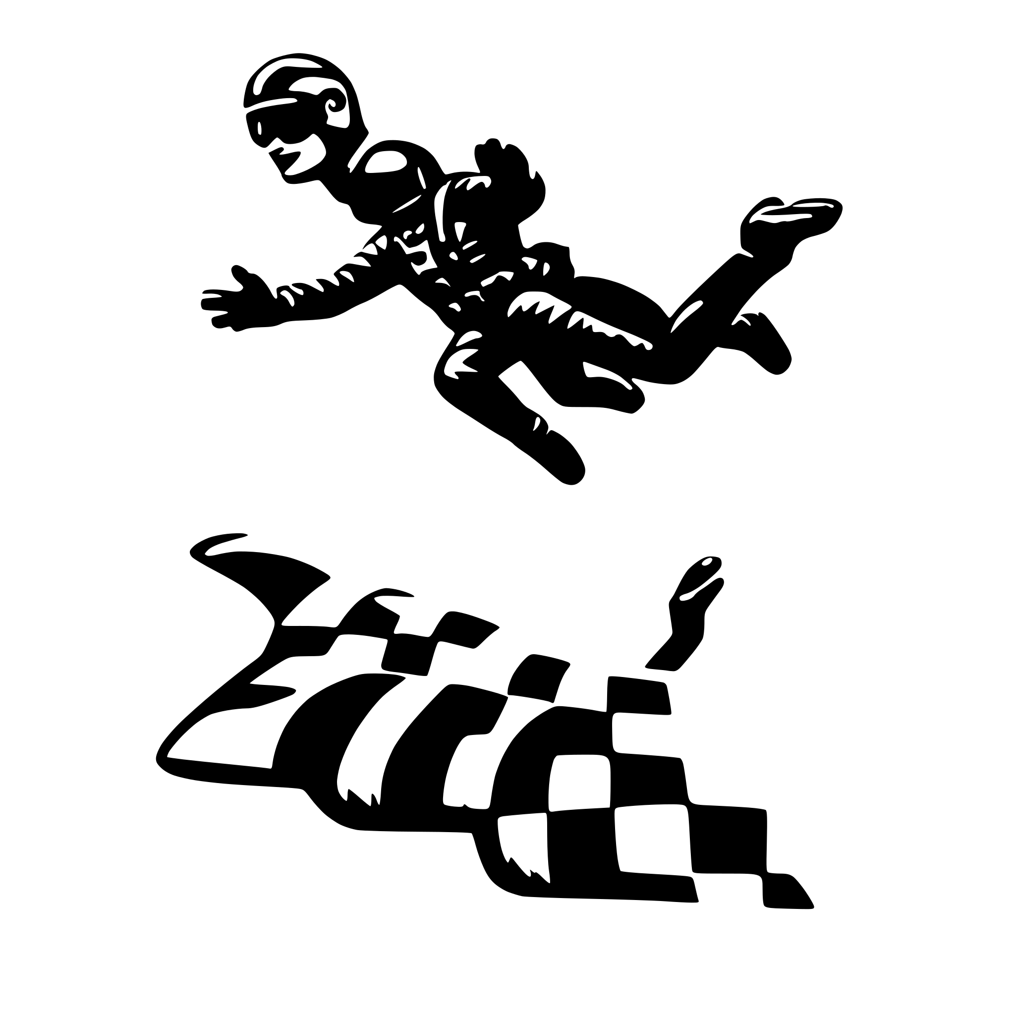 AI-generated SVG of a SKYDIVE