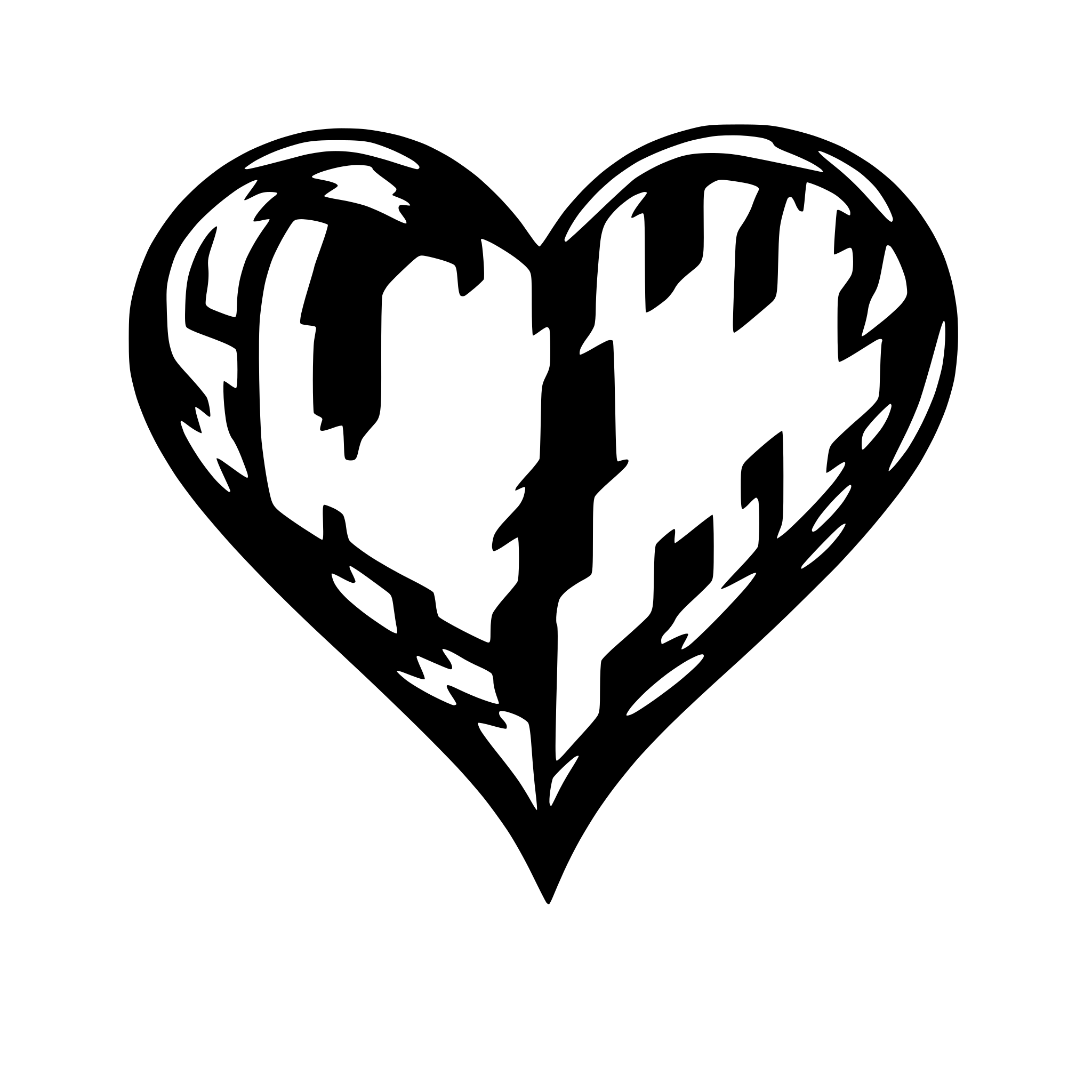 AI-generated SVG of a Small black heart design