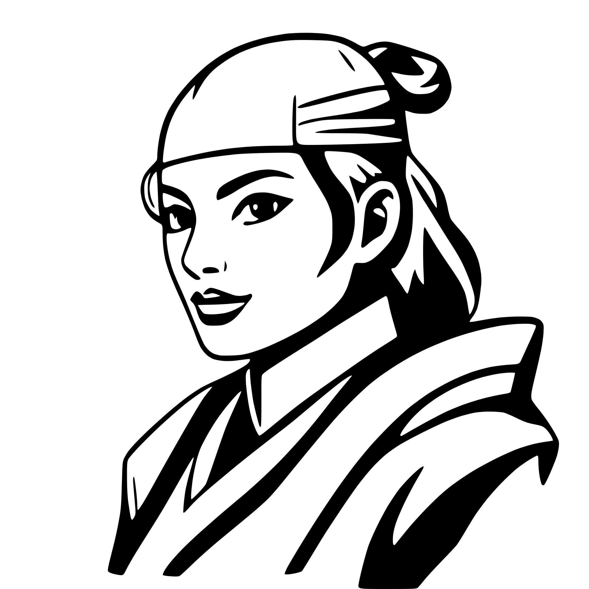 AI-generated SVG of a old samurai, side view, nostalgic
