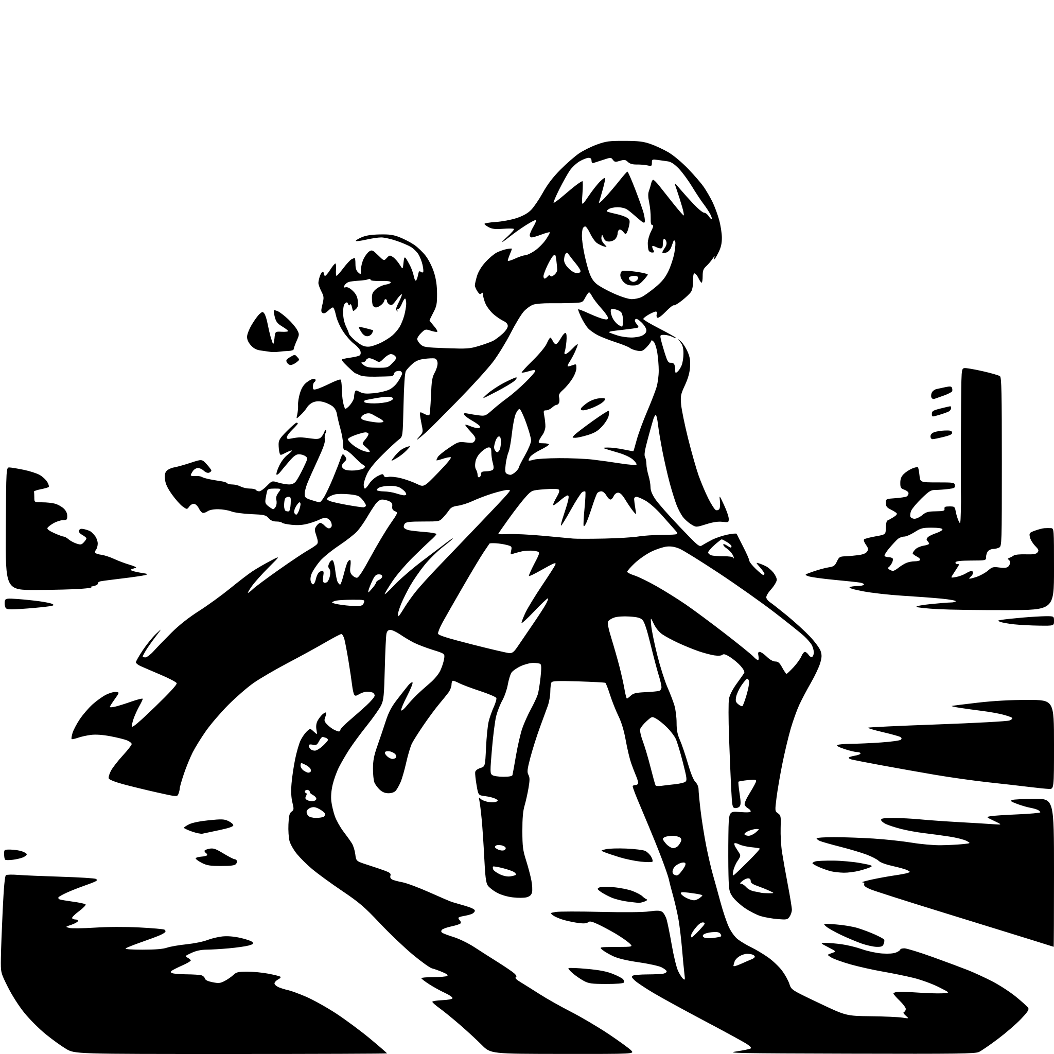 AI-generated SVG of a anime action scene