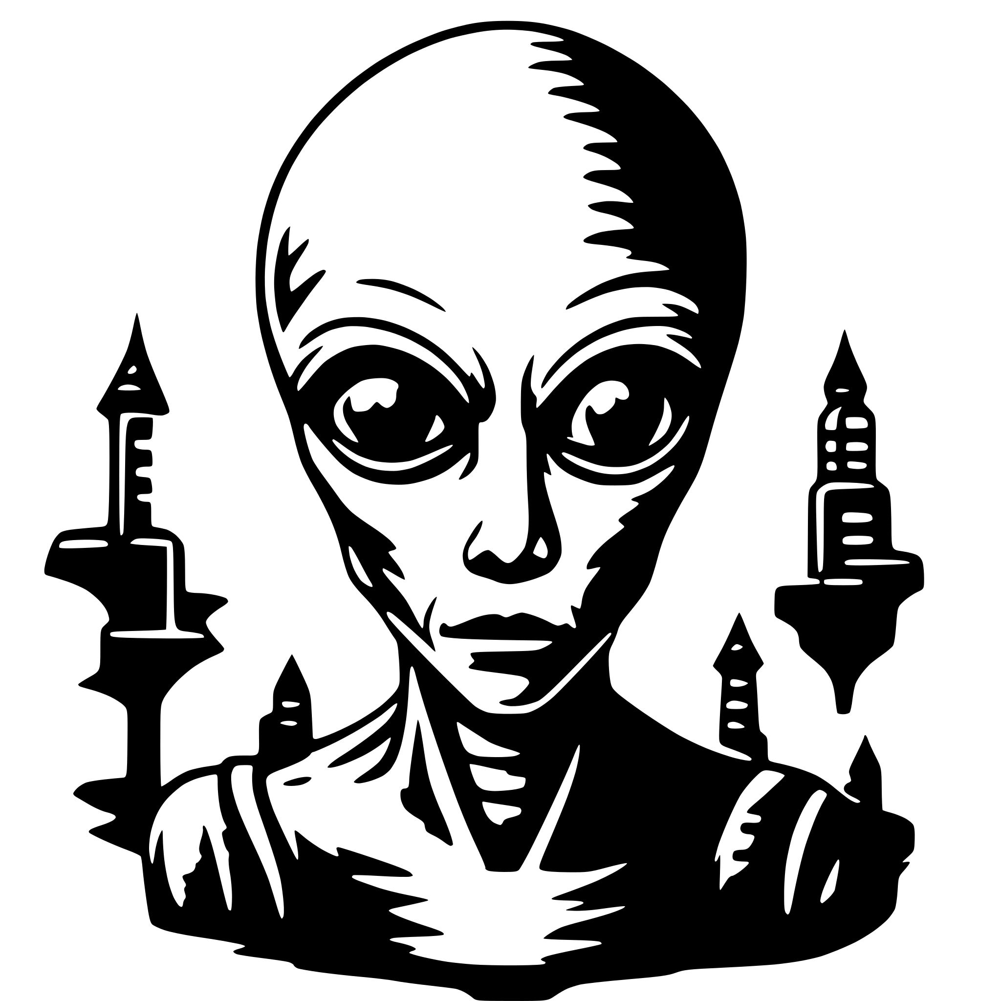 AI-generated SVG of a alien