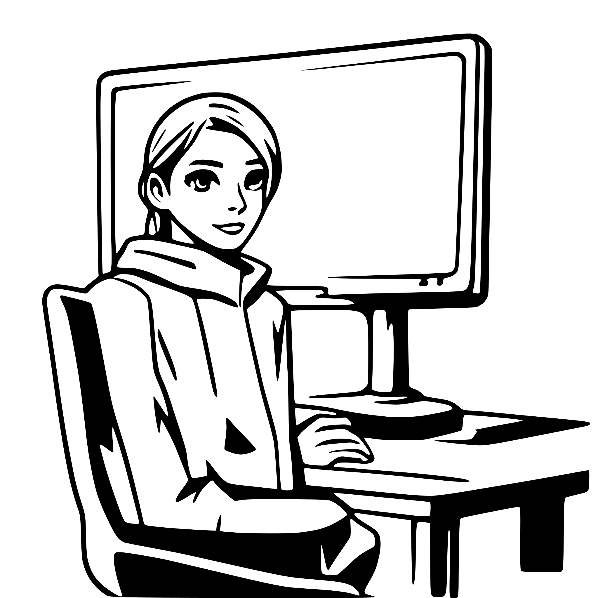 AI-generated SVG of a a-man-in-front-of-monitor