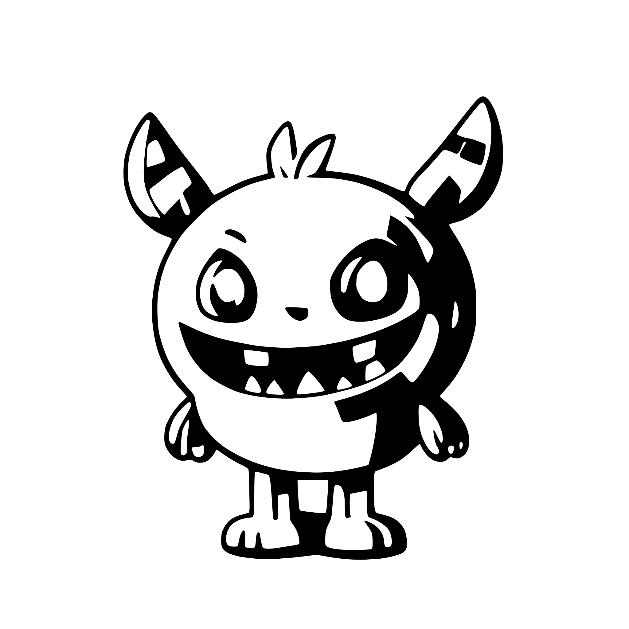 AI-generated SVG of 'monster'