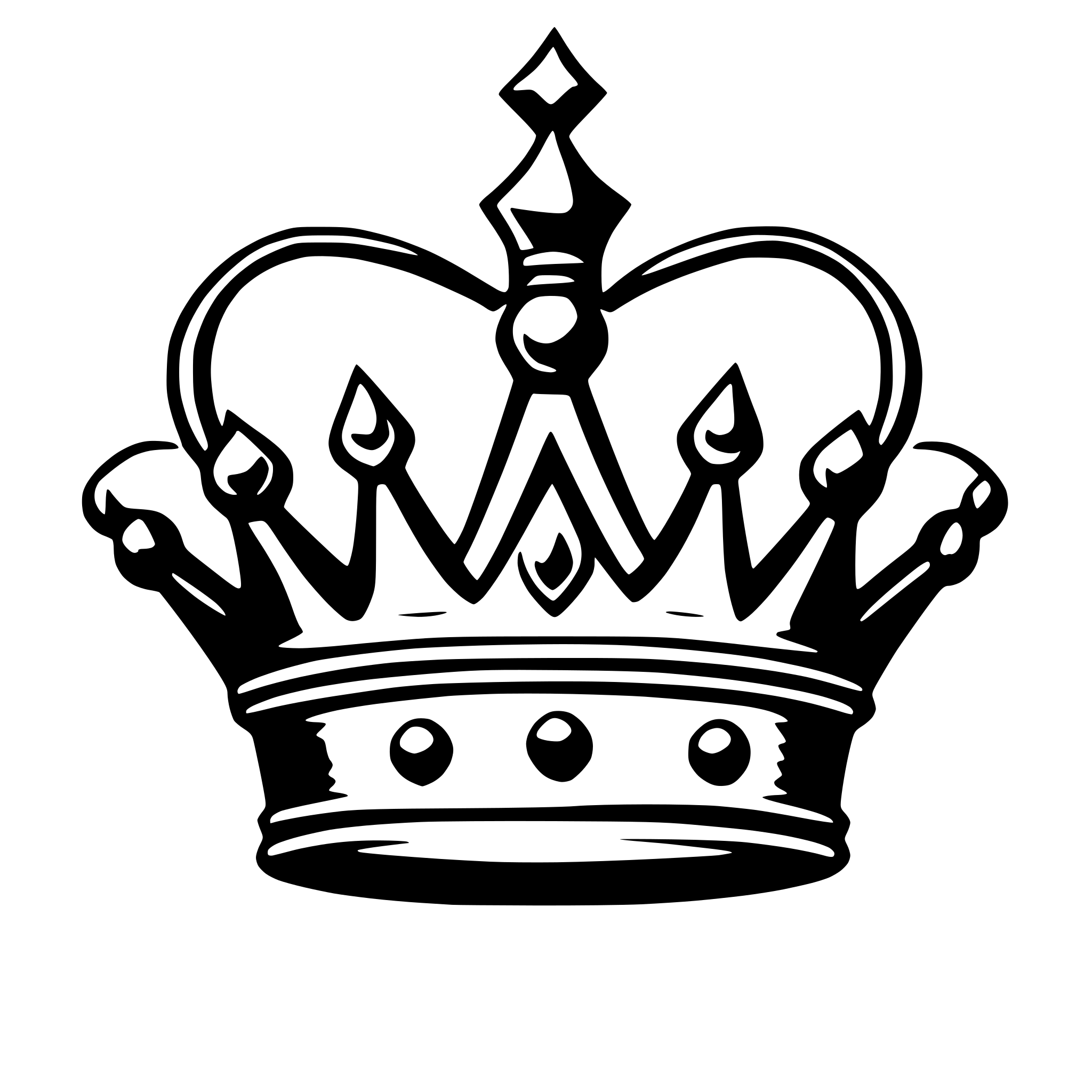 AI-generated SVG of a crown outline