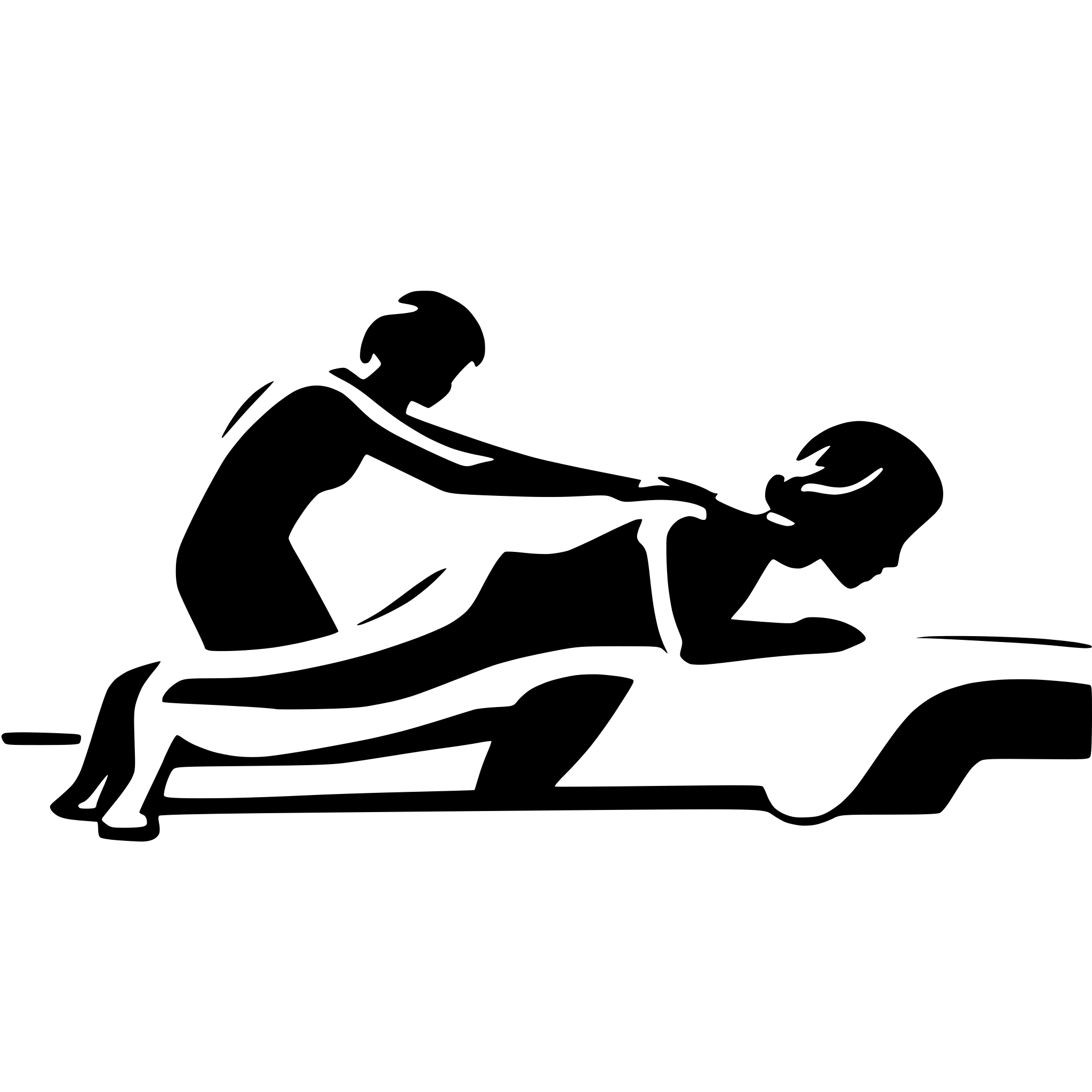 AI-generated SVG of a Simple and minimalist silouete of a person receiving a back massage in a spa, no background