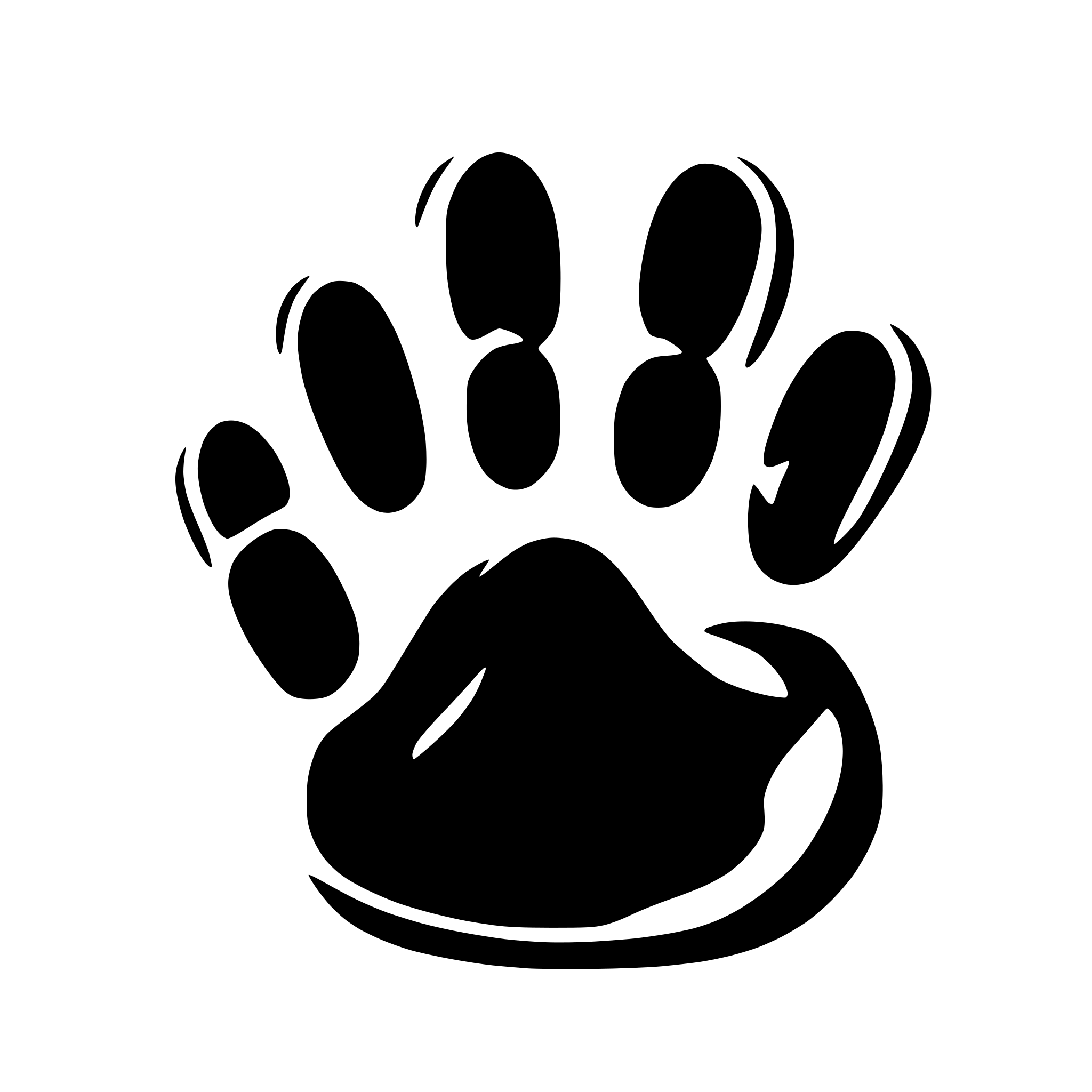 AI-generated SVG of 'Dog paw print'
