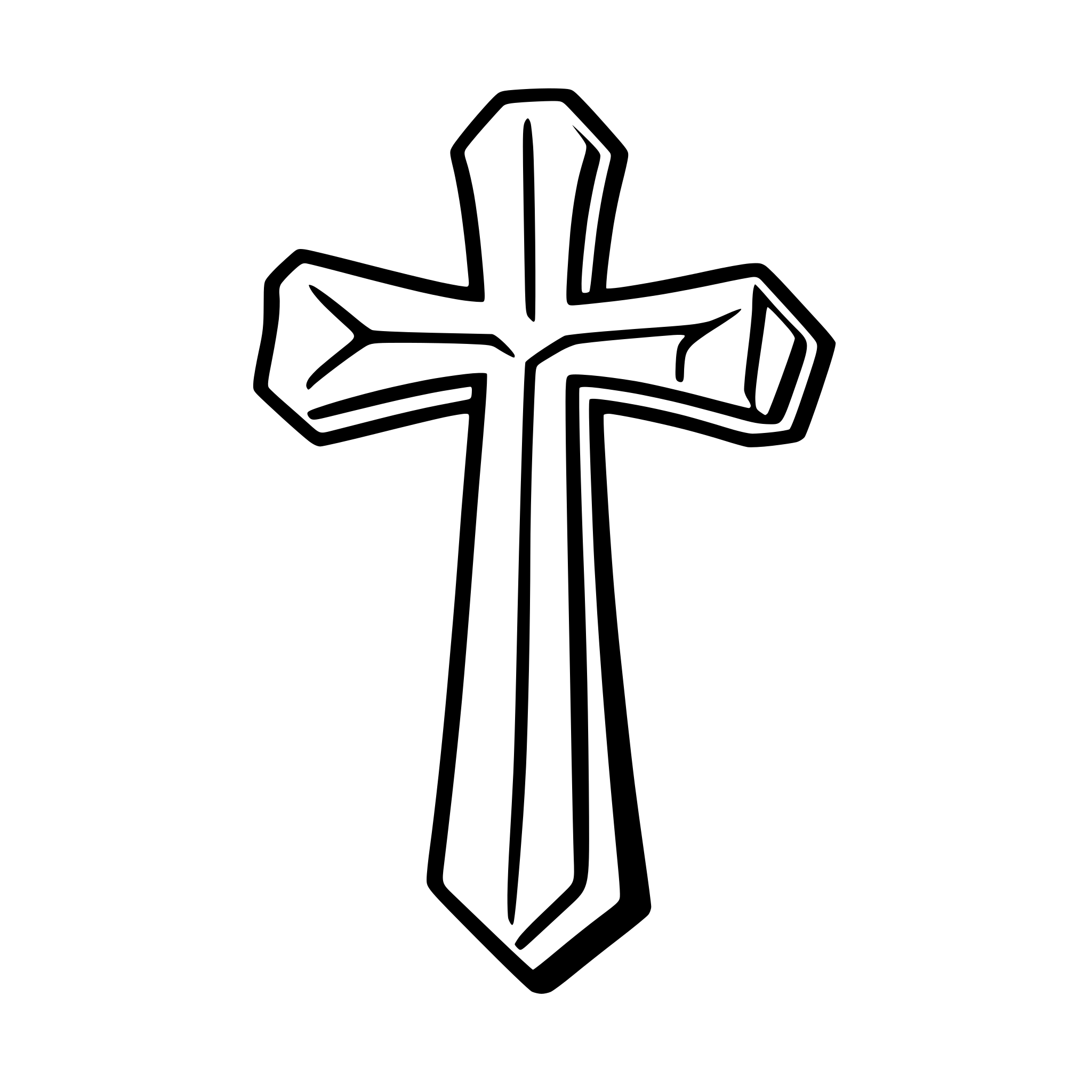 AI-generated SVG of 'Very SImple Templar Cross Outline'