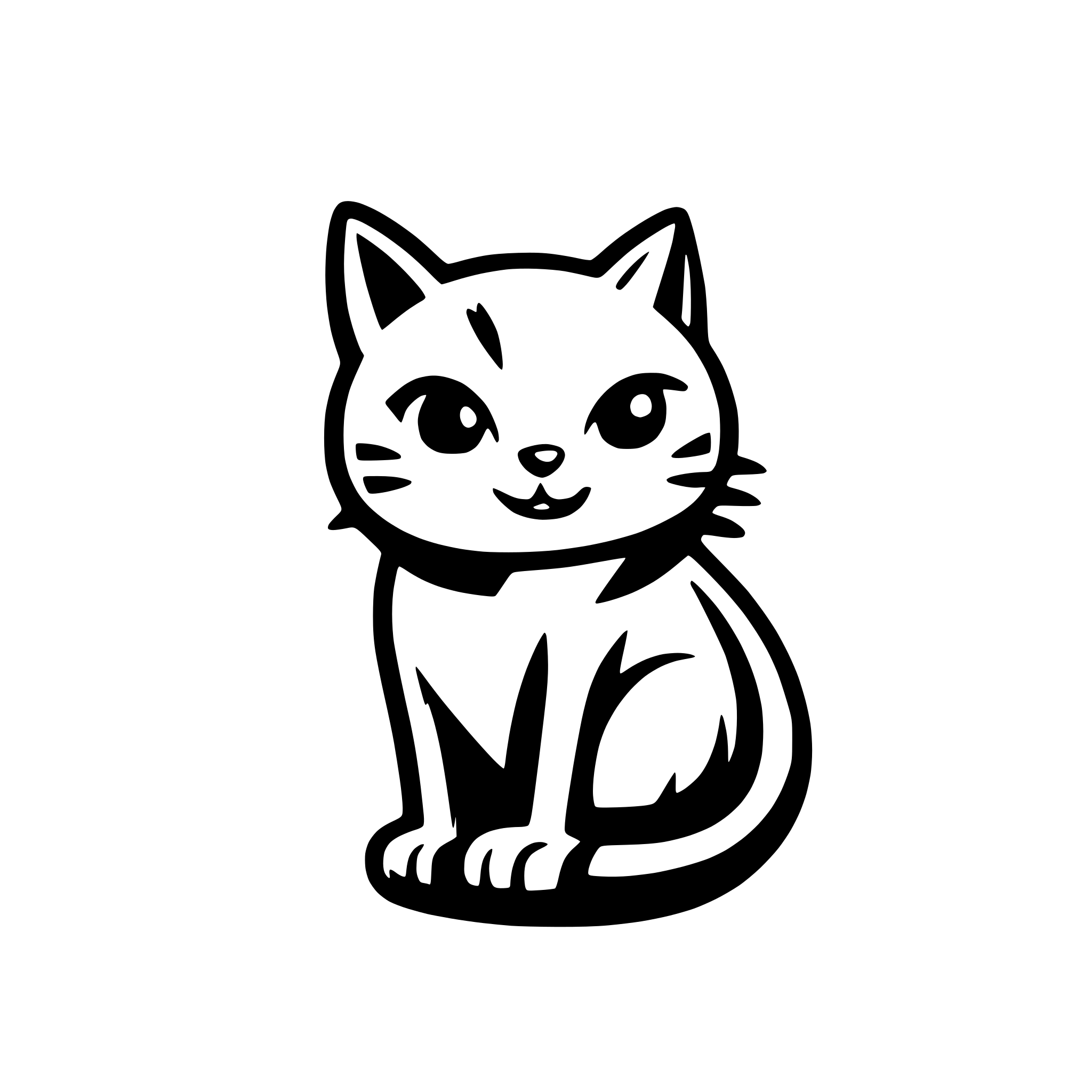 AI-generated SVG of a A cute orange cat logo