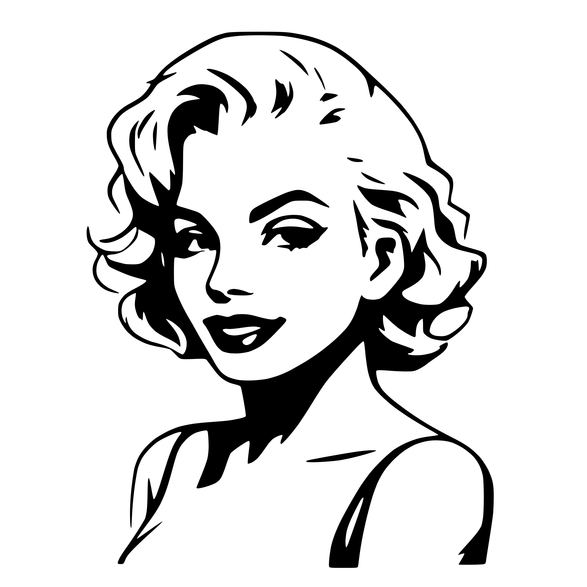AI-generated SVG of a Marilyn Monroe