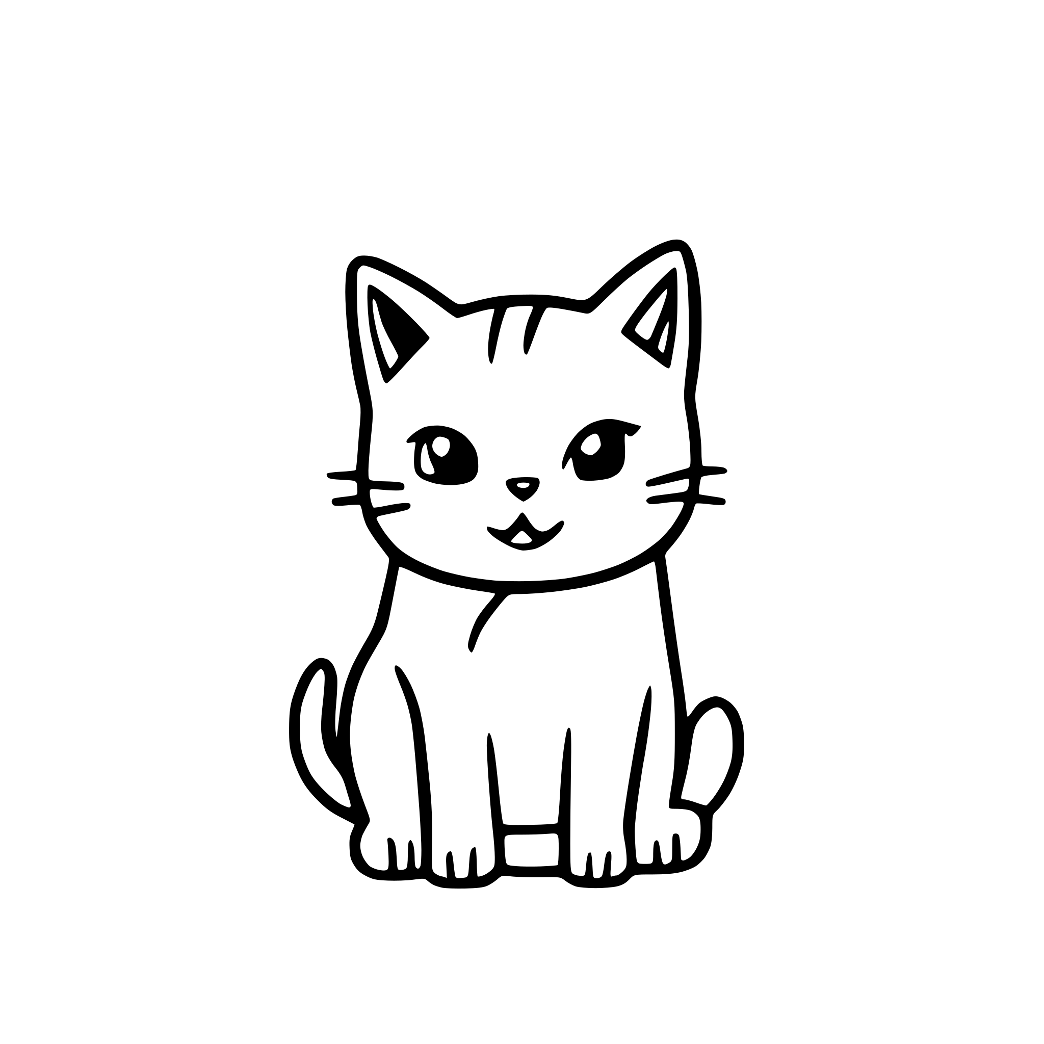 AI-generated SVG of a sweat cute cat