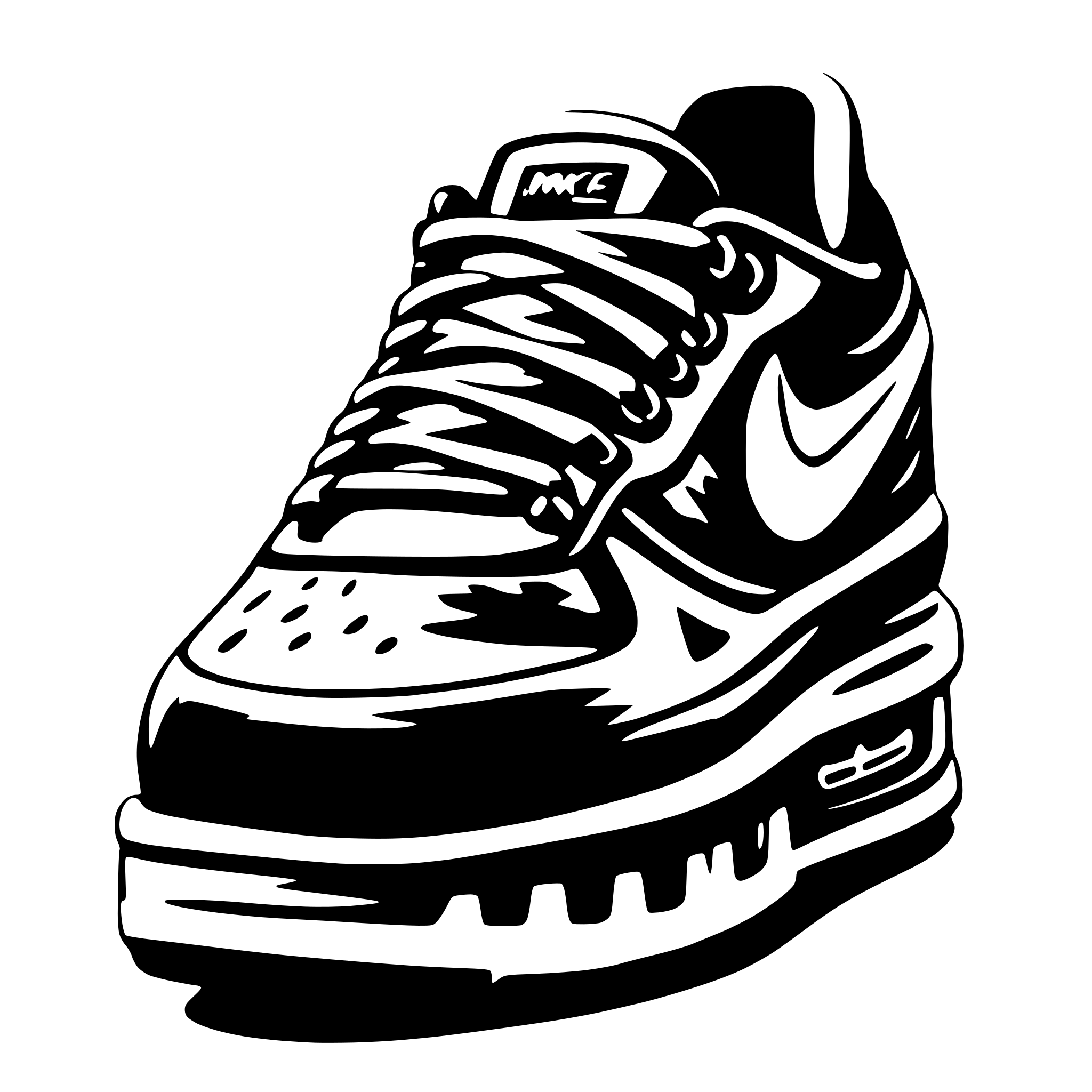 SVG for 'Nike Air Max Sneaker wirh a bonsaitree' | AI
