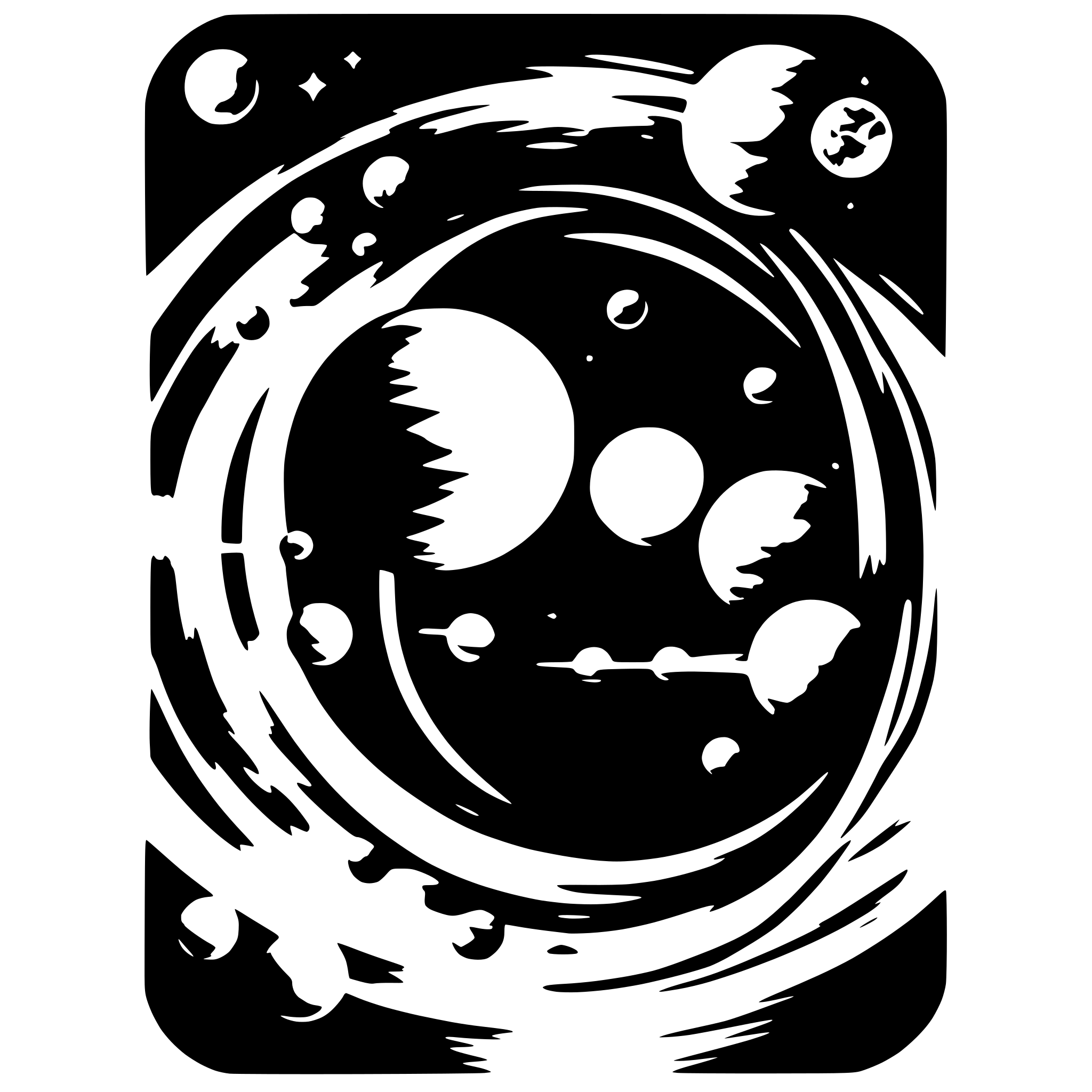 AI-generated SVG of a cover page for a magazine themed on alignment of planets