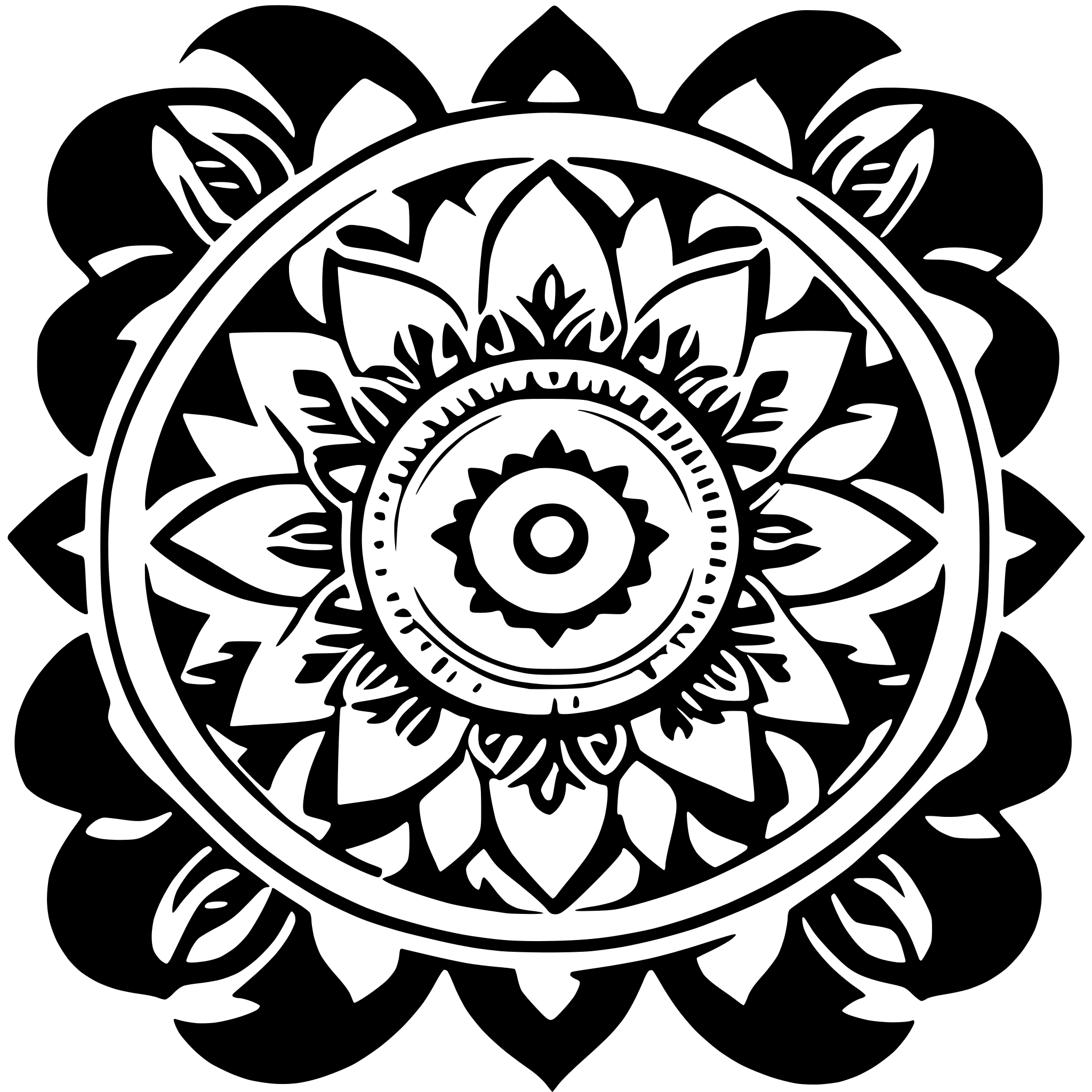AI-generated SVG of a mandala