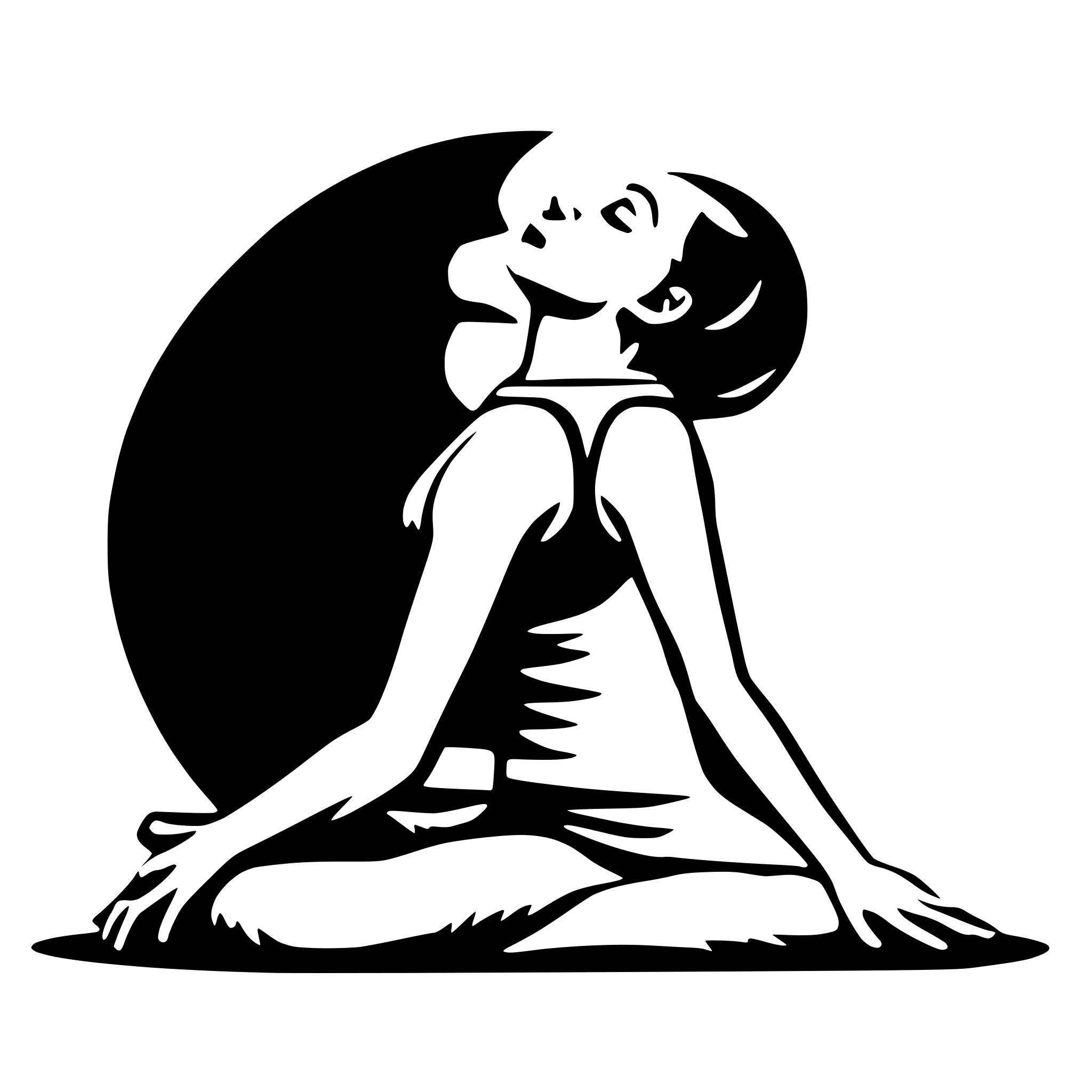 AI-generated SVG of a yoga downdog