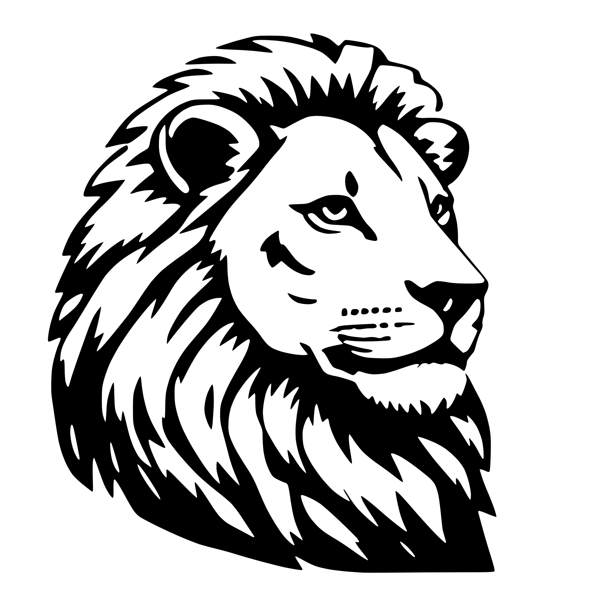 AI-generated SVG of a lion