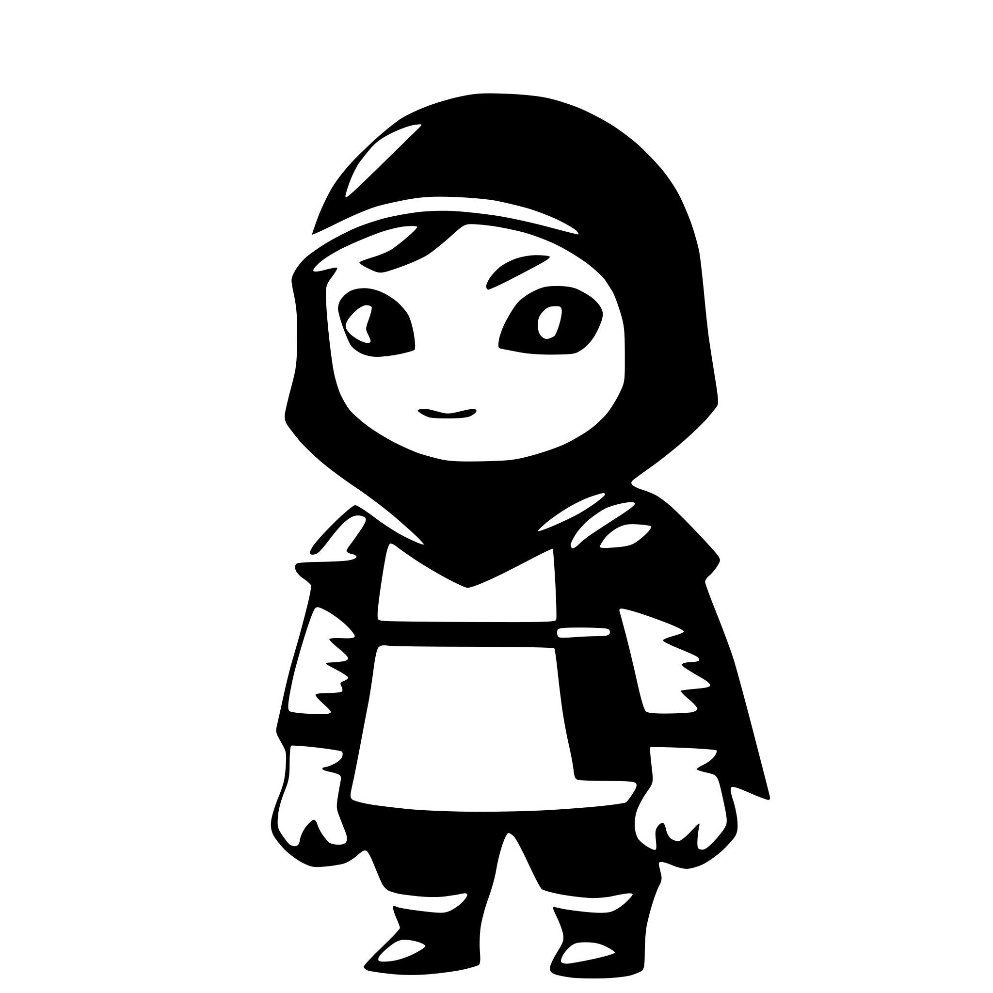 AI-generated SVG of 'CUTE NINJA'