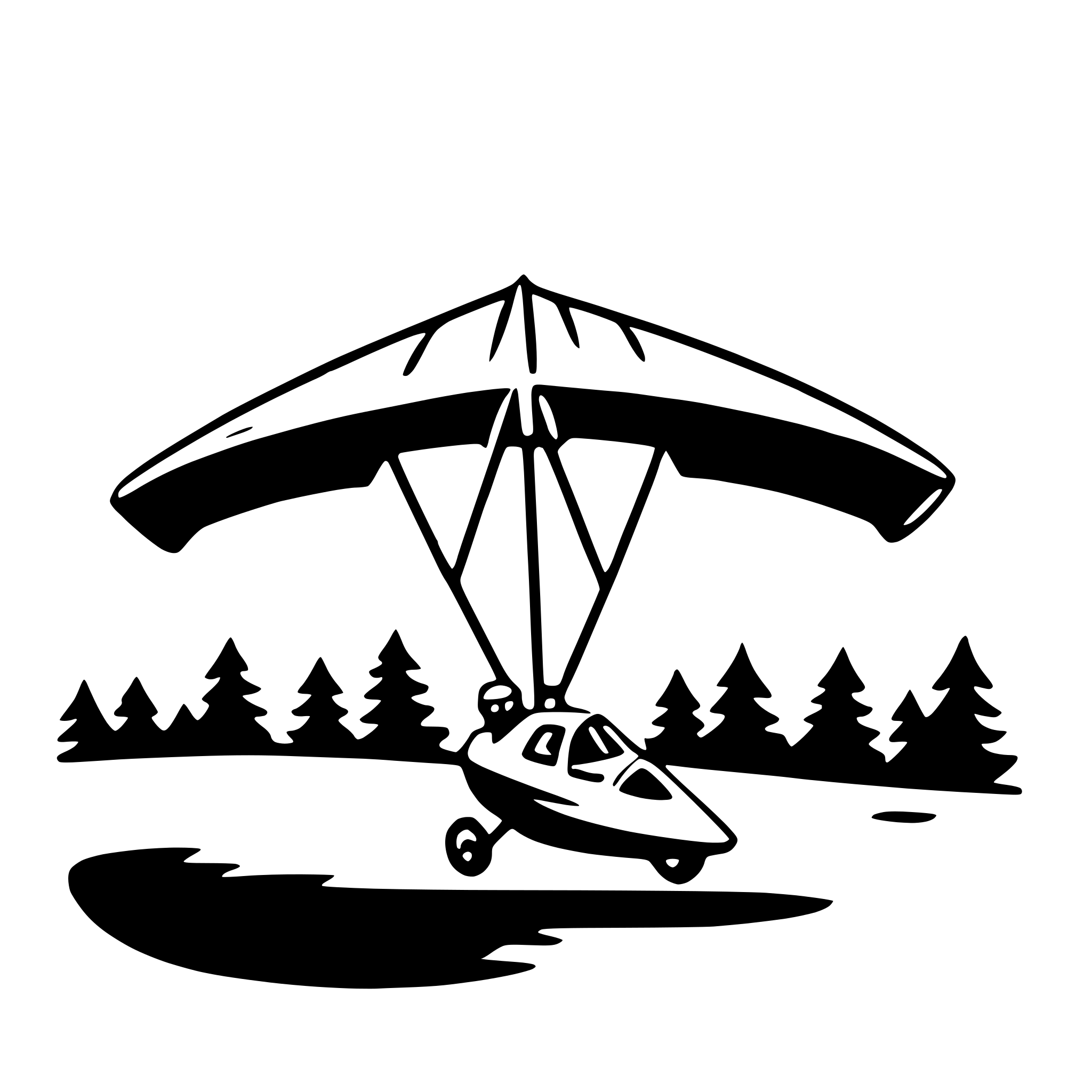 AI-generated SVG of 'hang glider'