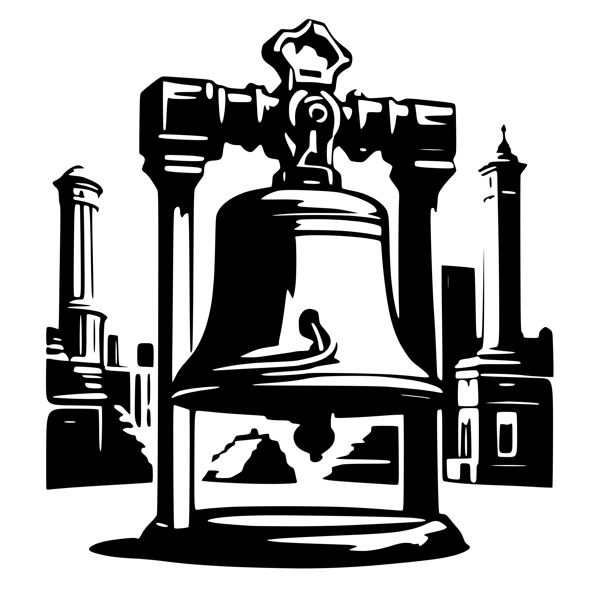 AI-generated SVG of a The Liberty Bell ringing loudly