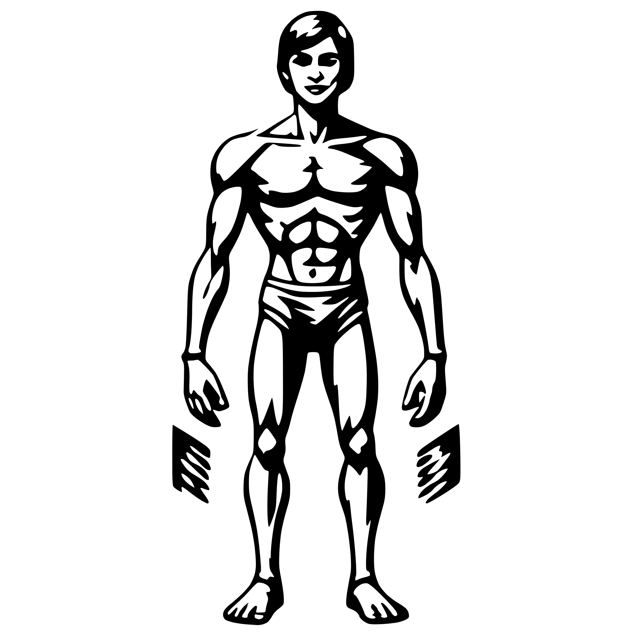 AI-generated SVG of 'full body with all muscle groups'