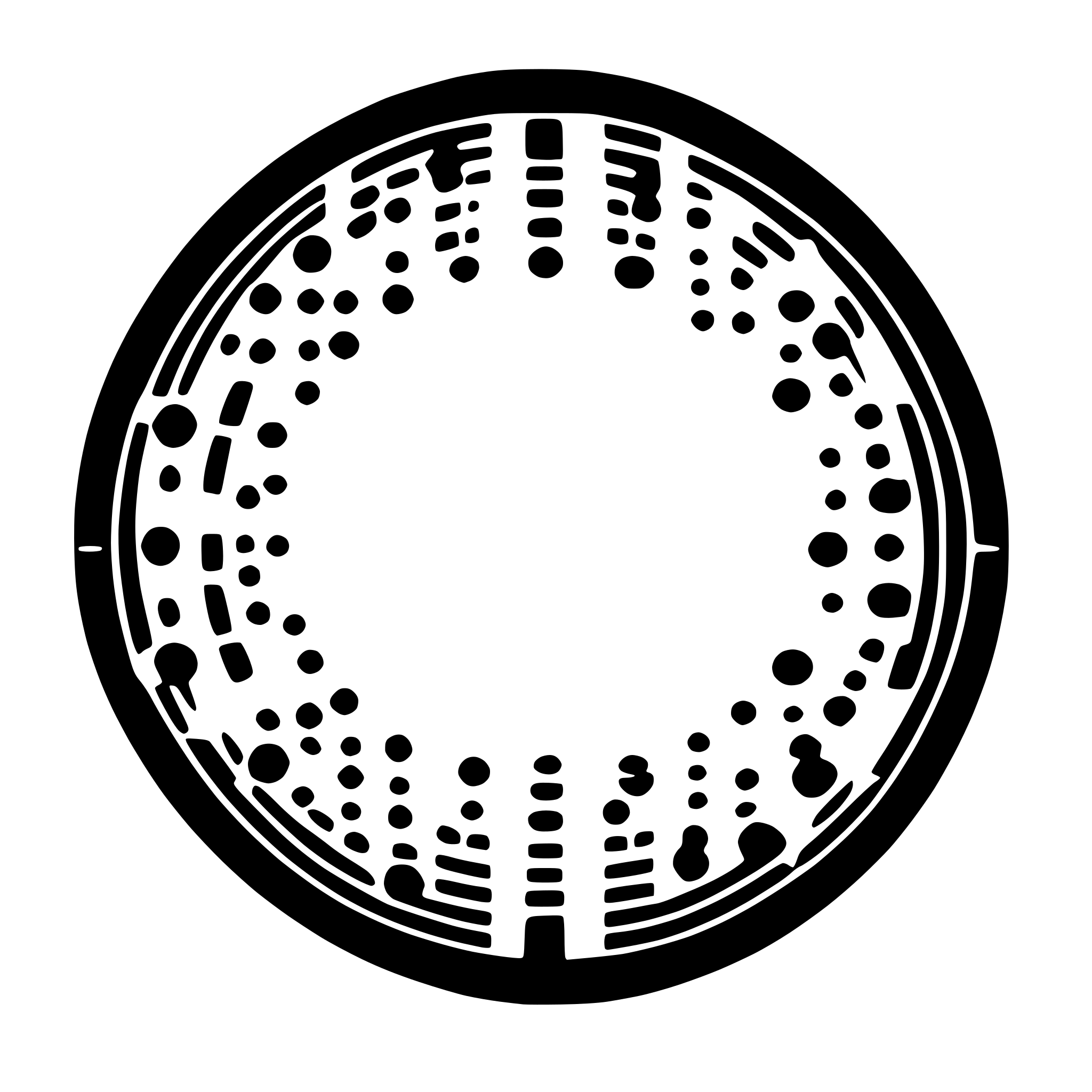 AI-generated SVG of a dotted, lines, form, circle