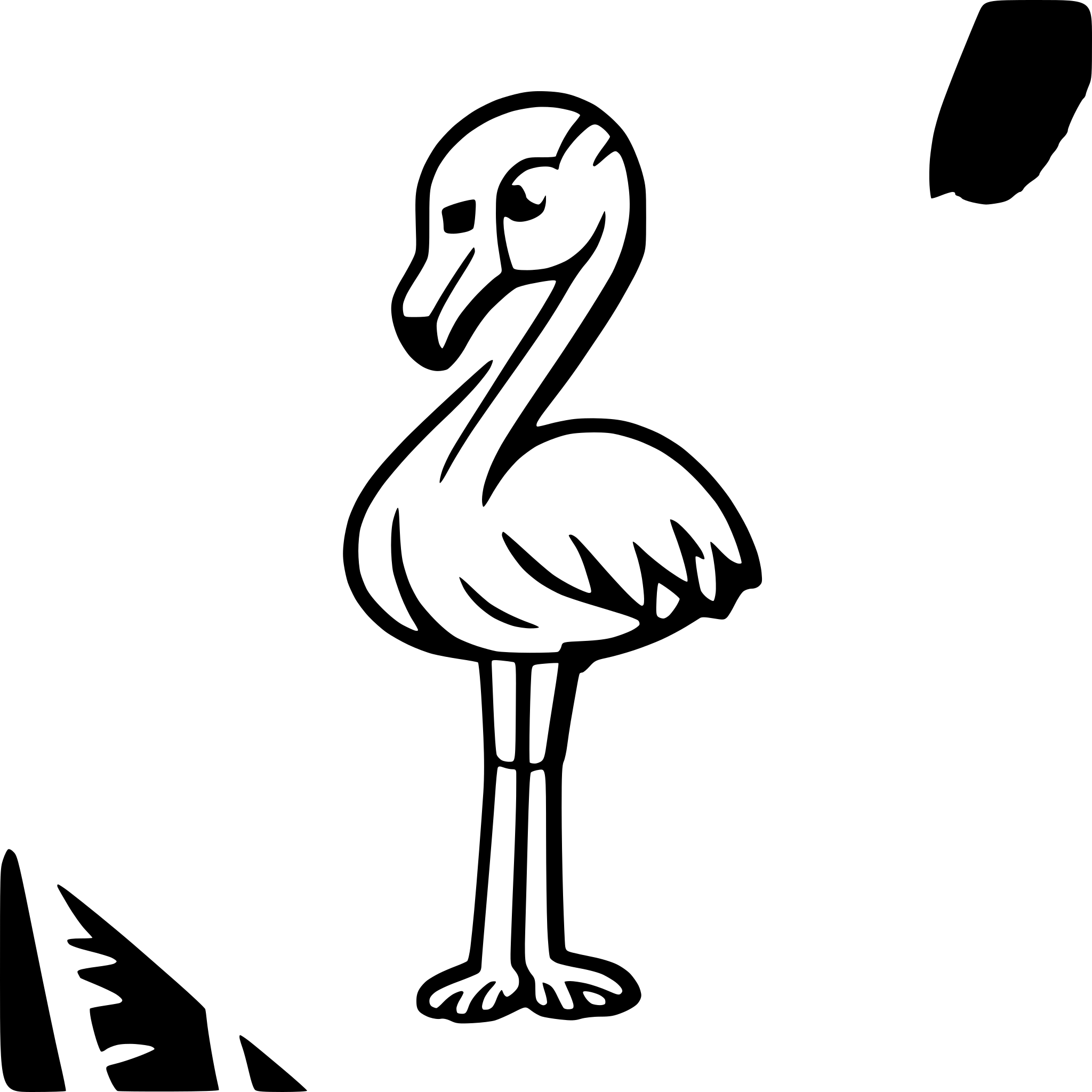 AI-generated SVG of a flamingo
