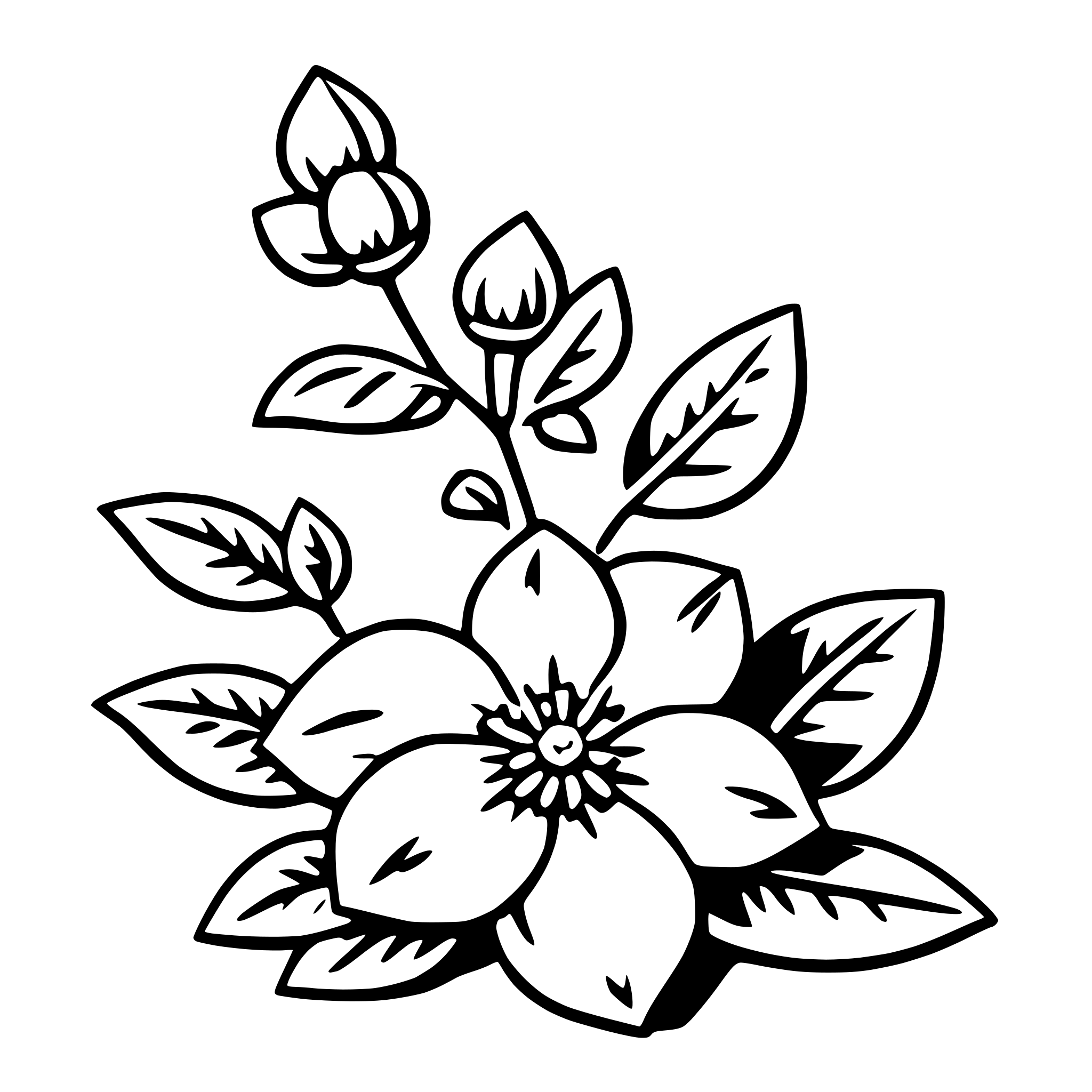 AI-generated SVG of a jasmine