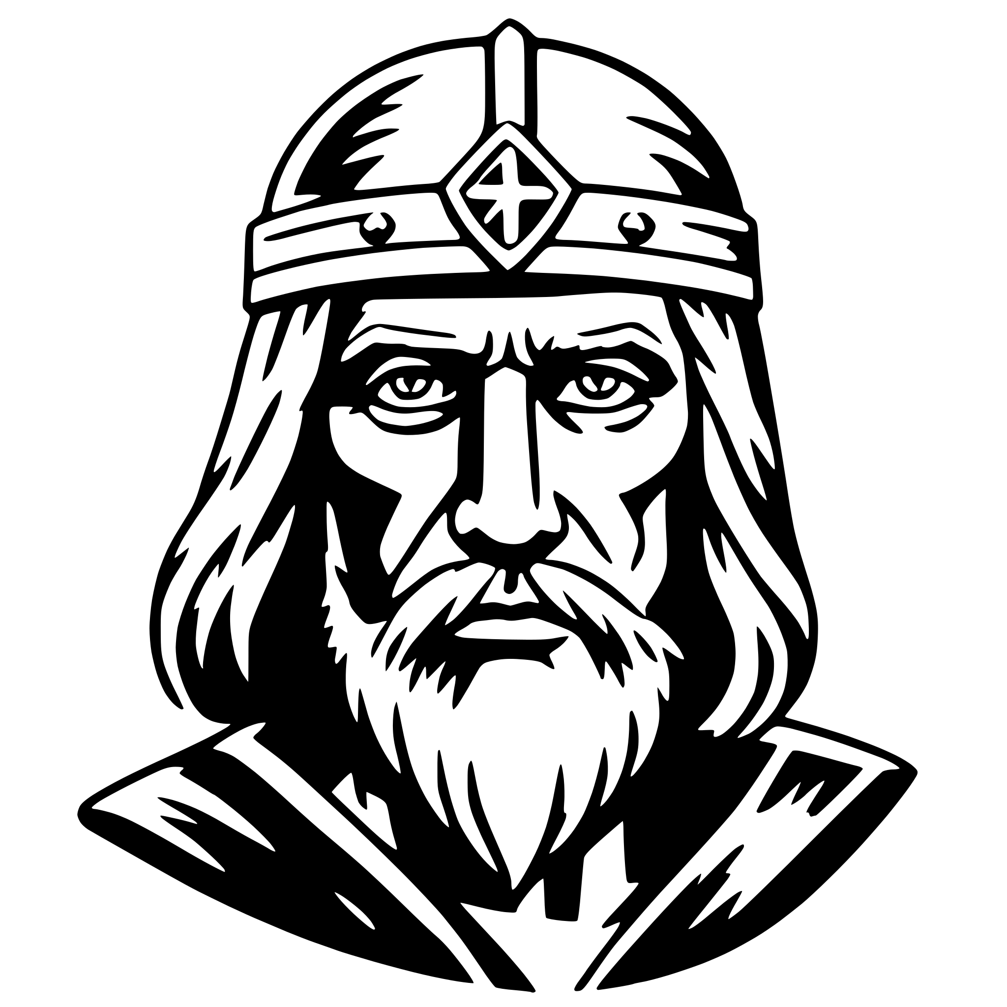 AI-generated SVG of 'odin'