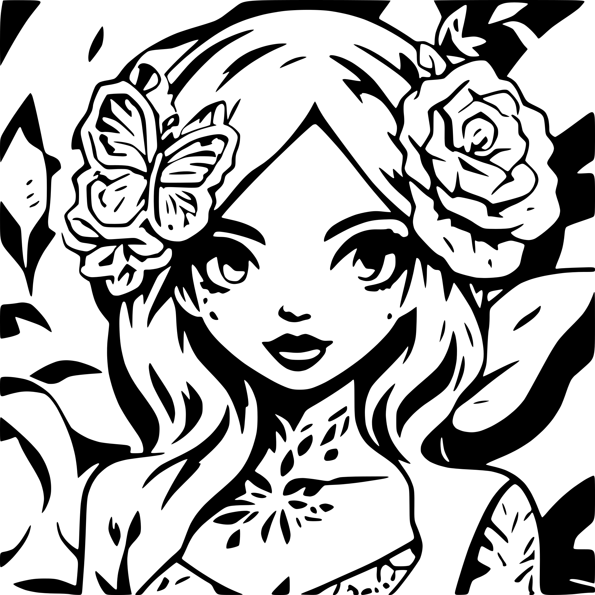 AI-generated SVG of a Butterfly sugar skull