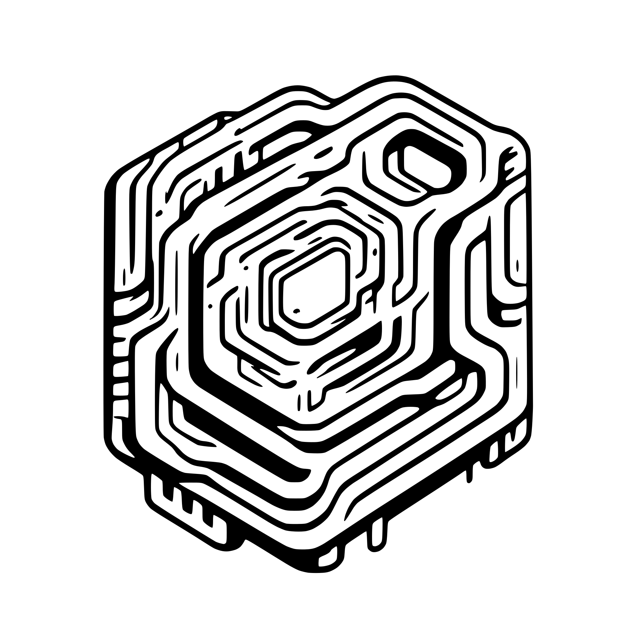 AI-generated SVG of 'intricate rectangular microchip circuit'