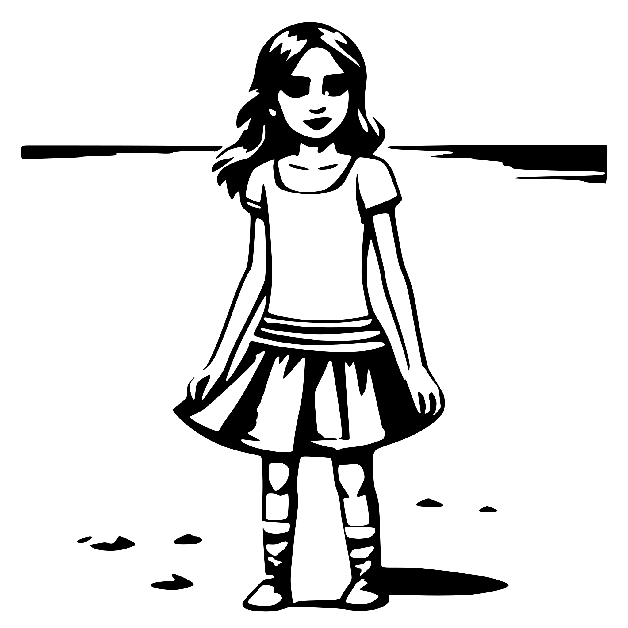 AI-generated SVG of 'A girl the beach'