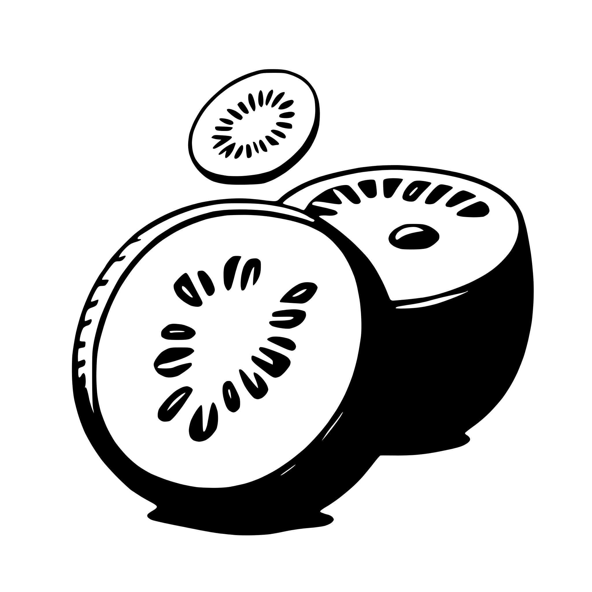 AI-generated SVG of 'kiwi'