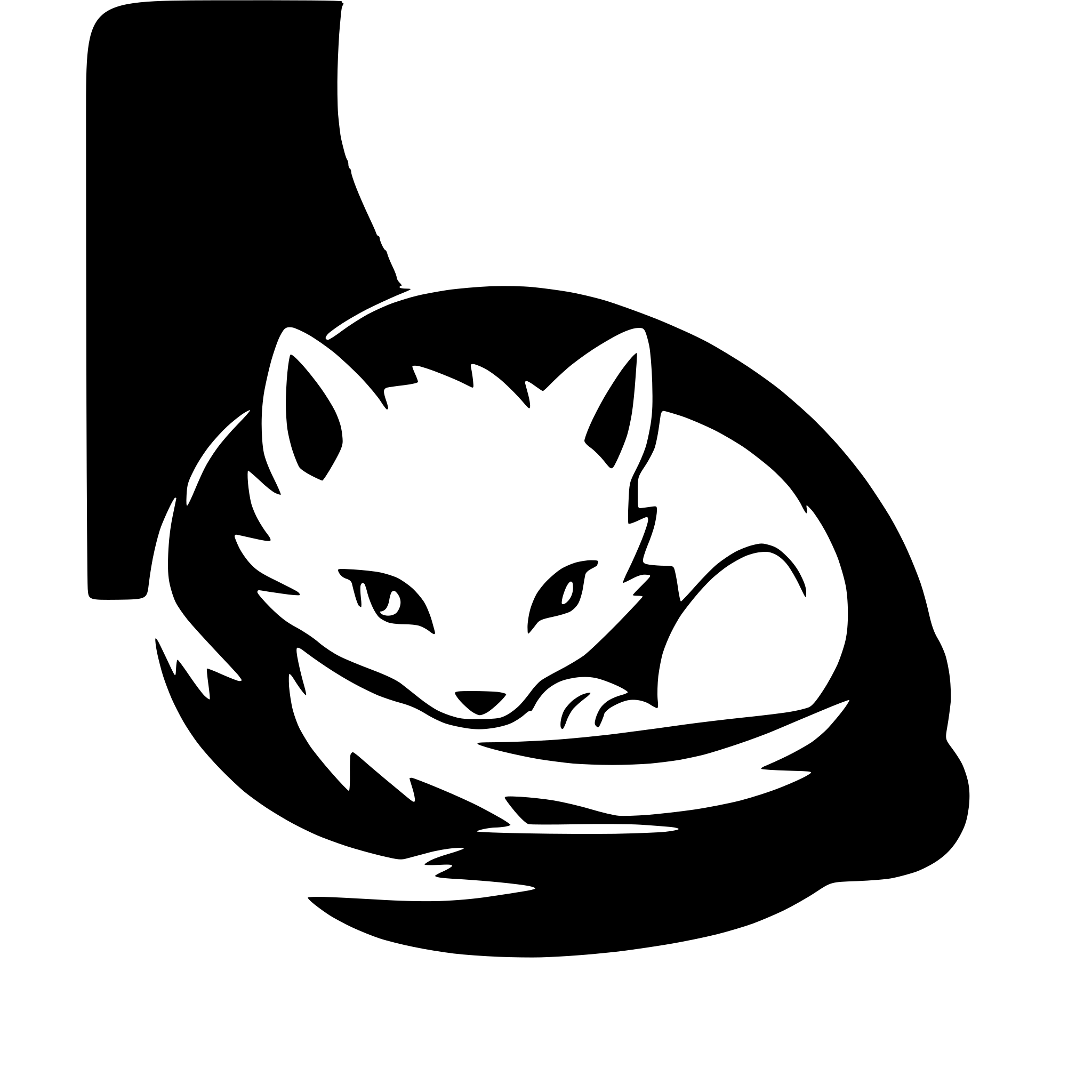 AI-generated SVG of a fox curled up sleeping